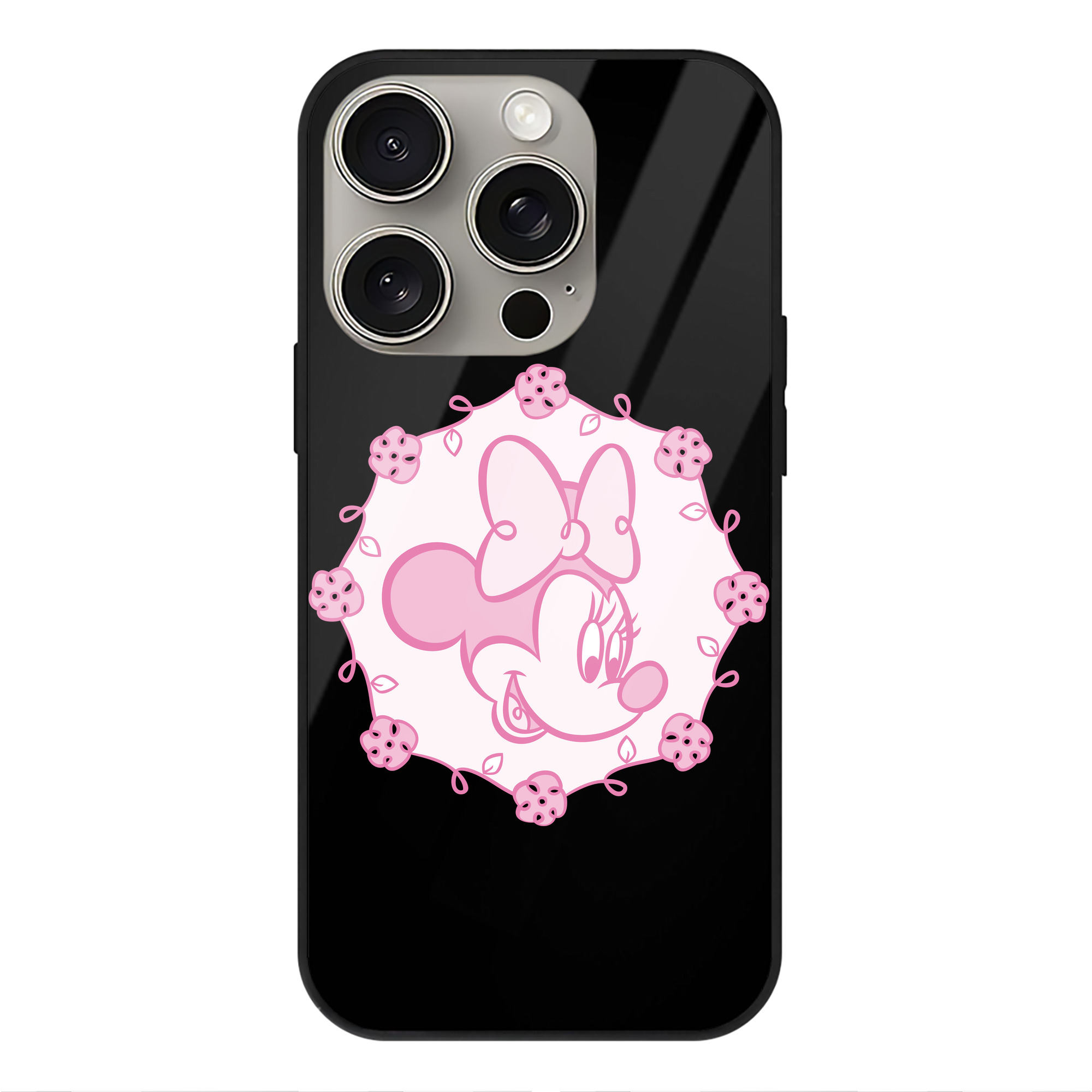 （画像用） ミッキーマウス Mickey Mouse 【iPhone15Pro対応】スマホケース 耐衝撃＆黄変防止 背面ガラス