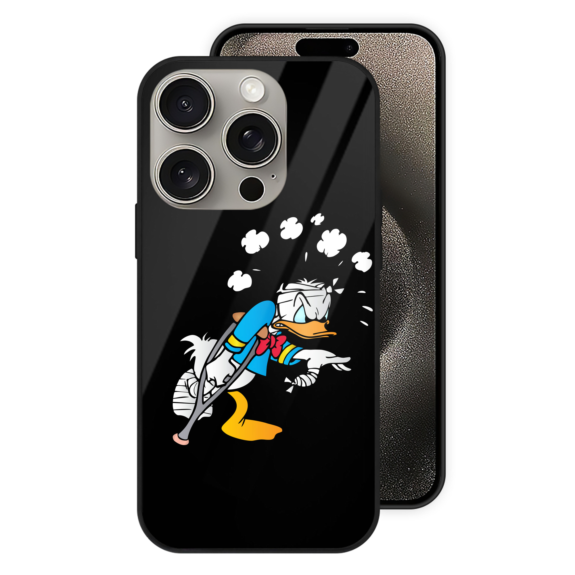 （画像用） ミッキーマウス Mickey Mouse 【iPhone15Pro対応】スマホケース 耐衝撃＆黄変防止 背面ガラス