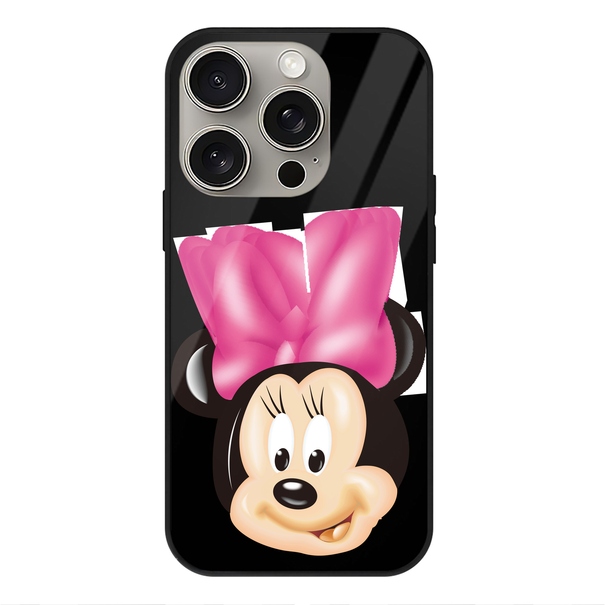 （画像用） ミッキーマウス Mickey Mouse 【iPhone15Pro対応】スマホケース 耐衝撃＆黄変防止 背面ガラス