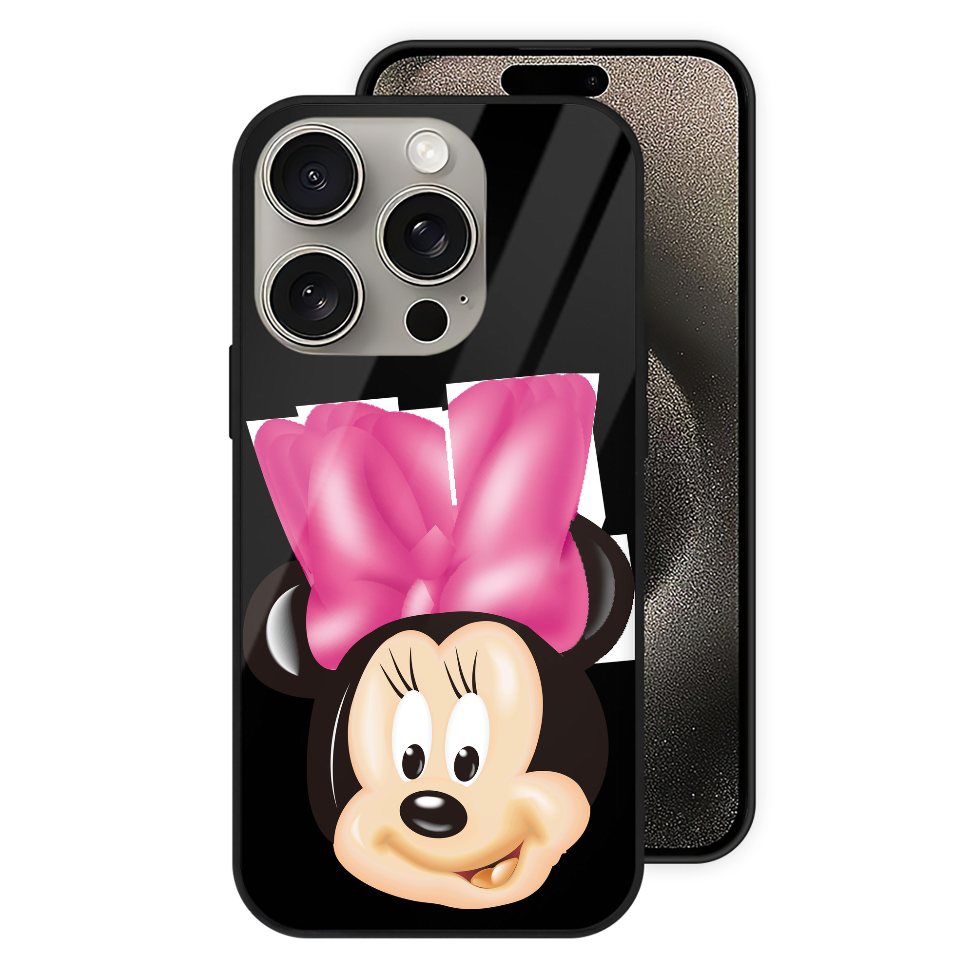 （画像用） ミッキーマウス Mickey Mouse 【iPhone15Pro対応】スマホケース 耐衝撃＆黄変防止 背面ガラス