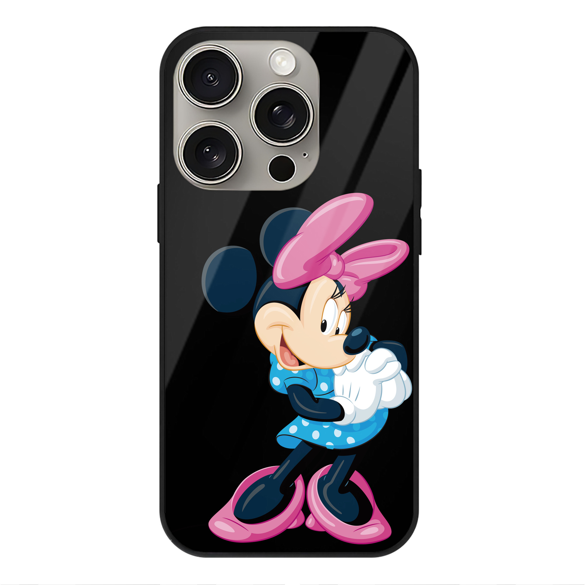 （画像用） ミッキーマウス Mickey Mouse 【iPhone15Pro対応】スマホケース 耐衝撃＆黄変防止 背面ガラス