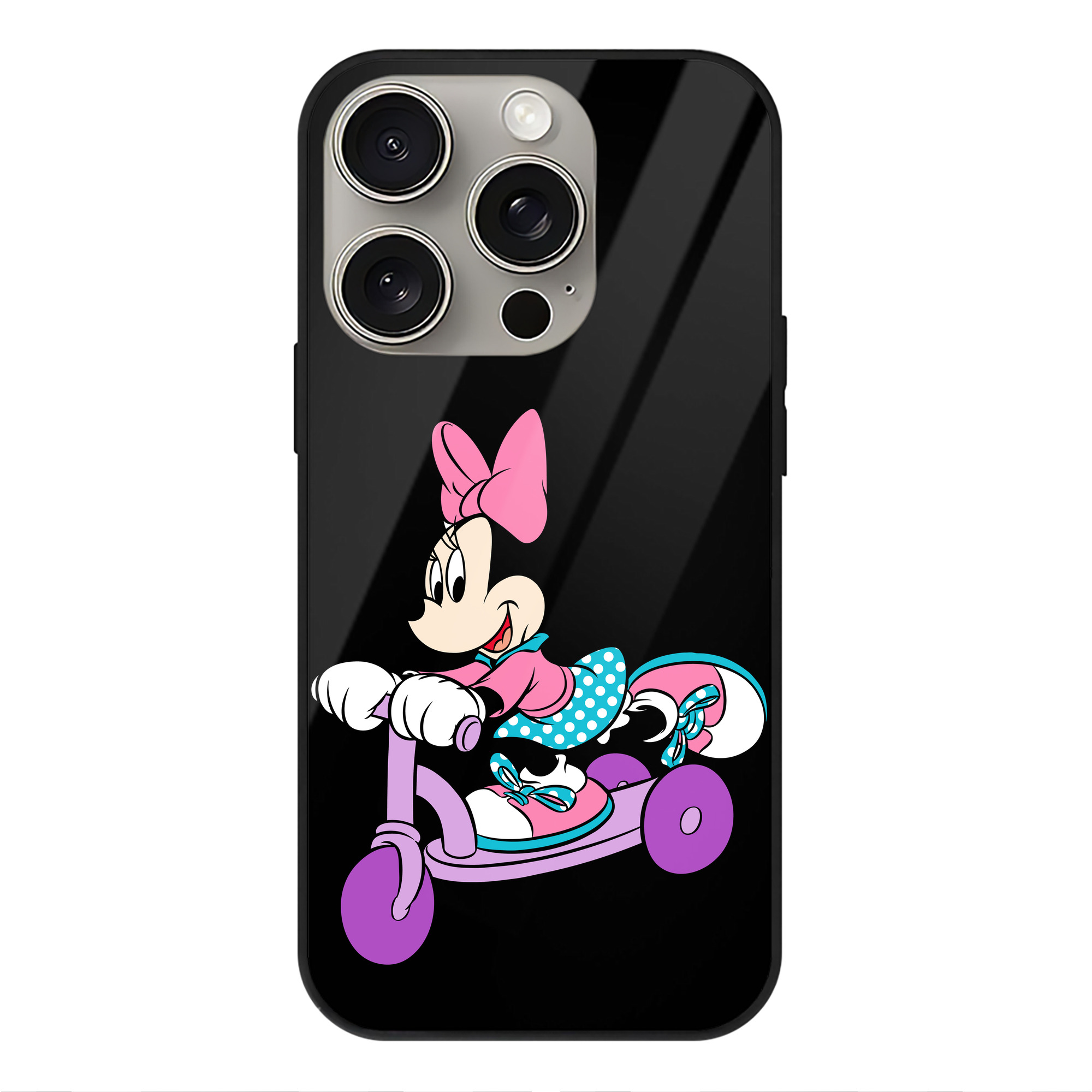 （画像用） ミッキーマウス Mickey Mouse 【iPhone15Pro対応】スマホケース 耐衝撃＆黄変防止 背面ガラス