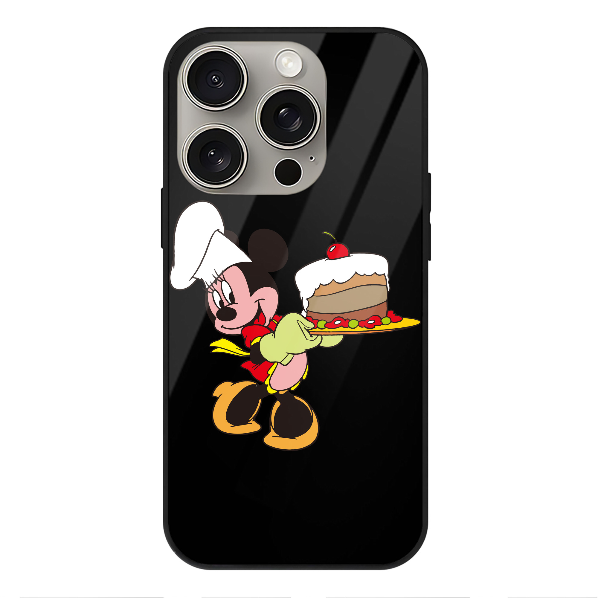 （画像用） ミッキーマウス Mickey Mouse 【iPhone15Pro対応】スマホケース 耐衝撃＆黄変防止 背面ガラス