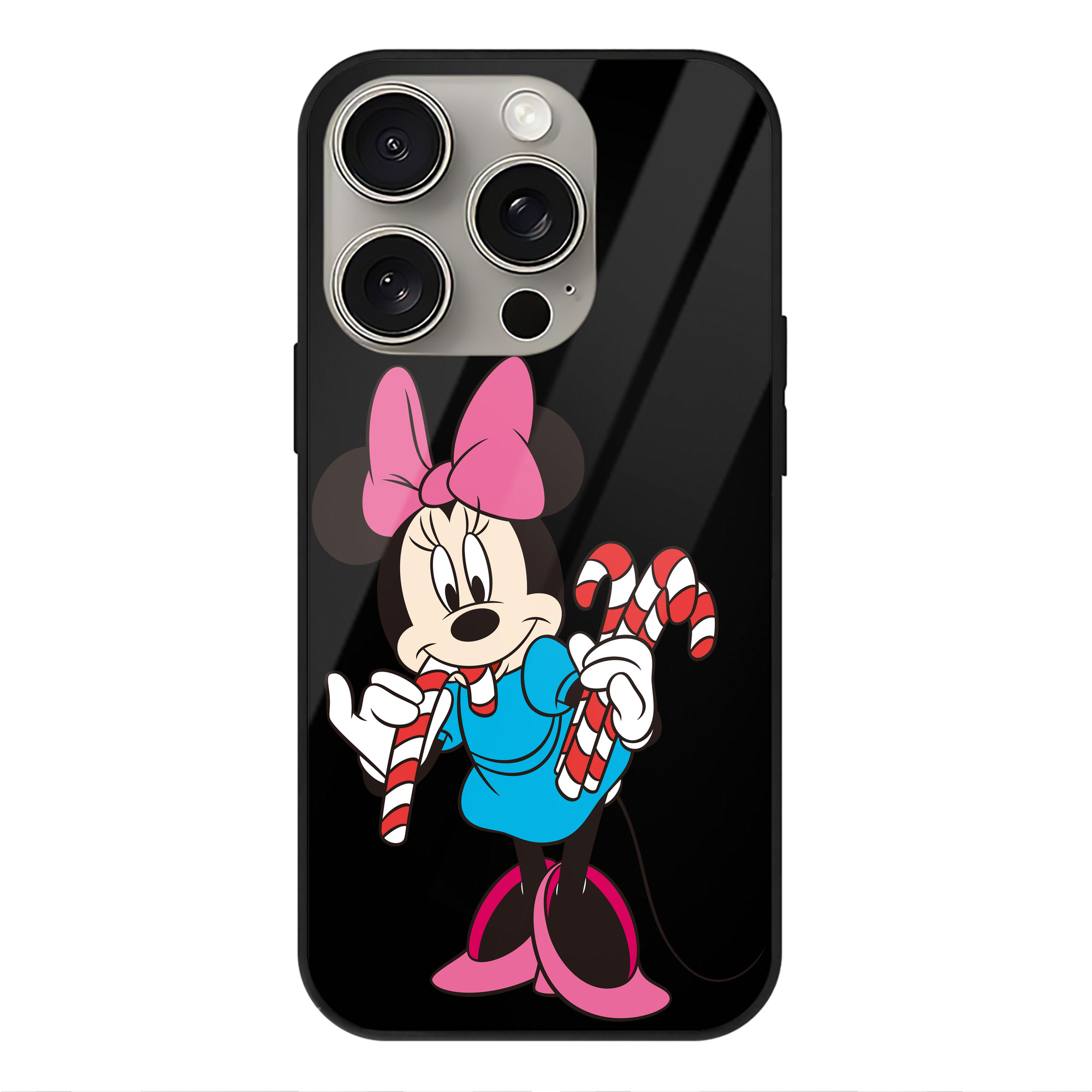 （画像用） ミッキーマウス Mickey Mouse 【iPhone15Pro対応】スマホケース 耐衝撃＆黄変防止 背面ガラス