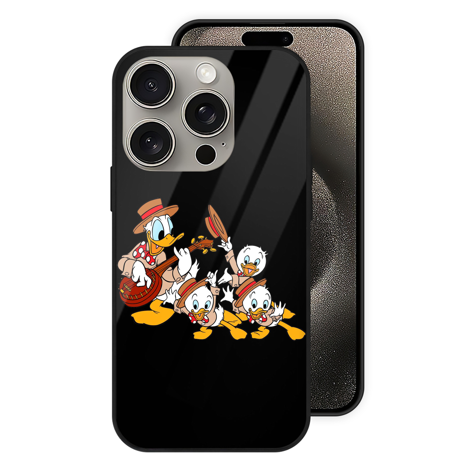 （画像用） ミッキーマウス Mickey Mouse 【iPhone15Pro対応】スマホケース 耐衝撃＆黄変防止 背面ガラス