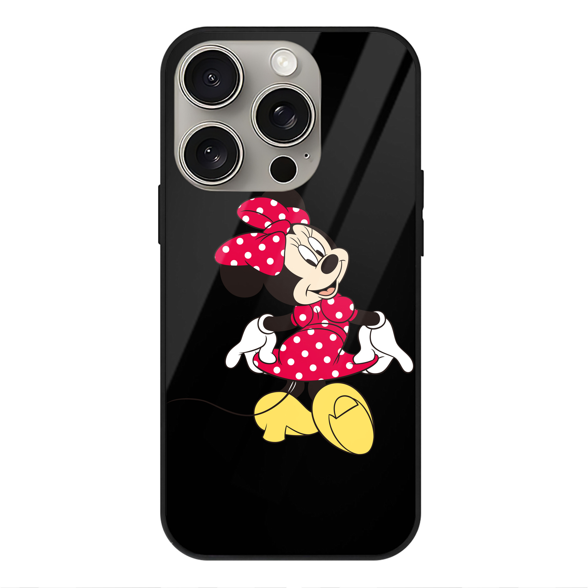 （画像用） ミッキーマウス Mickey Mouse 【iPhone15Pro対応】スマホケース 耐衝撃＆黄変防止 背面ガラス