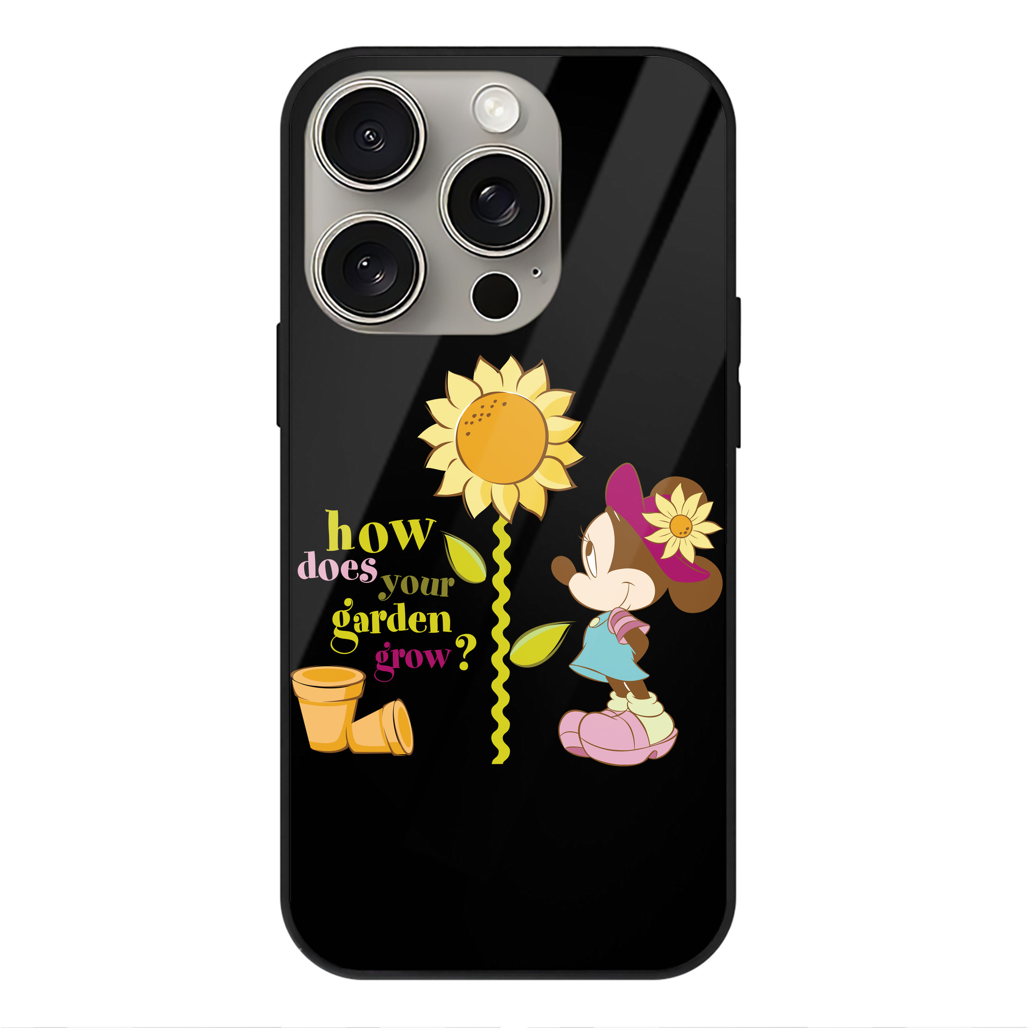 （画像用） ミッキーマウス Mickey Mouse 【iPhone15Pro対応】スマホケース 耐衝撃＆黄変防止 背面ガラス