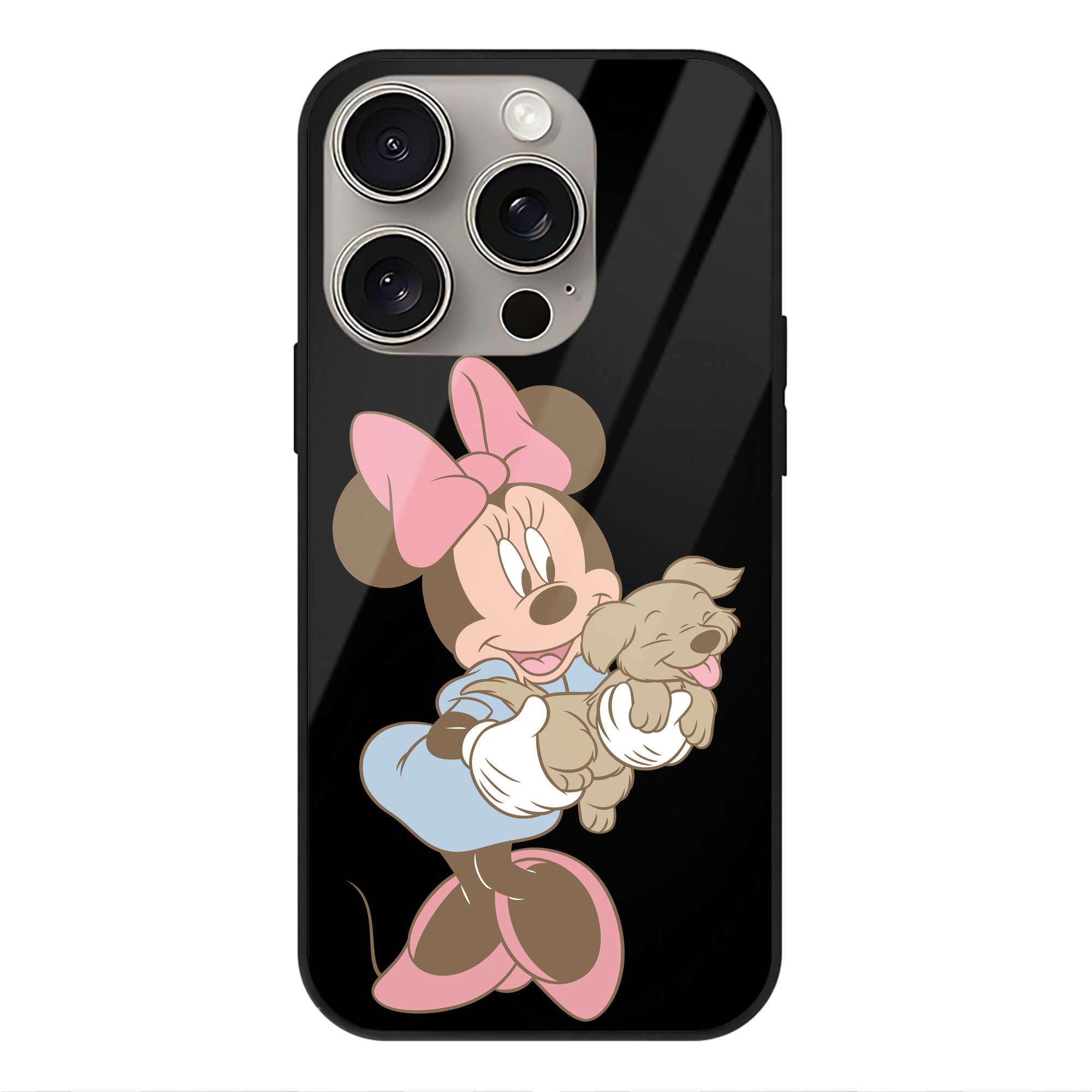 （画像用） ミッキーマウス Mickey Mouse 【iPhone15Pro対応】スマホケース 耐衝撃＆黄変防止 背面ガラス