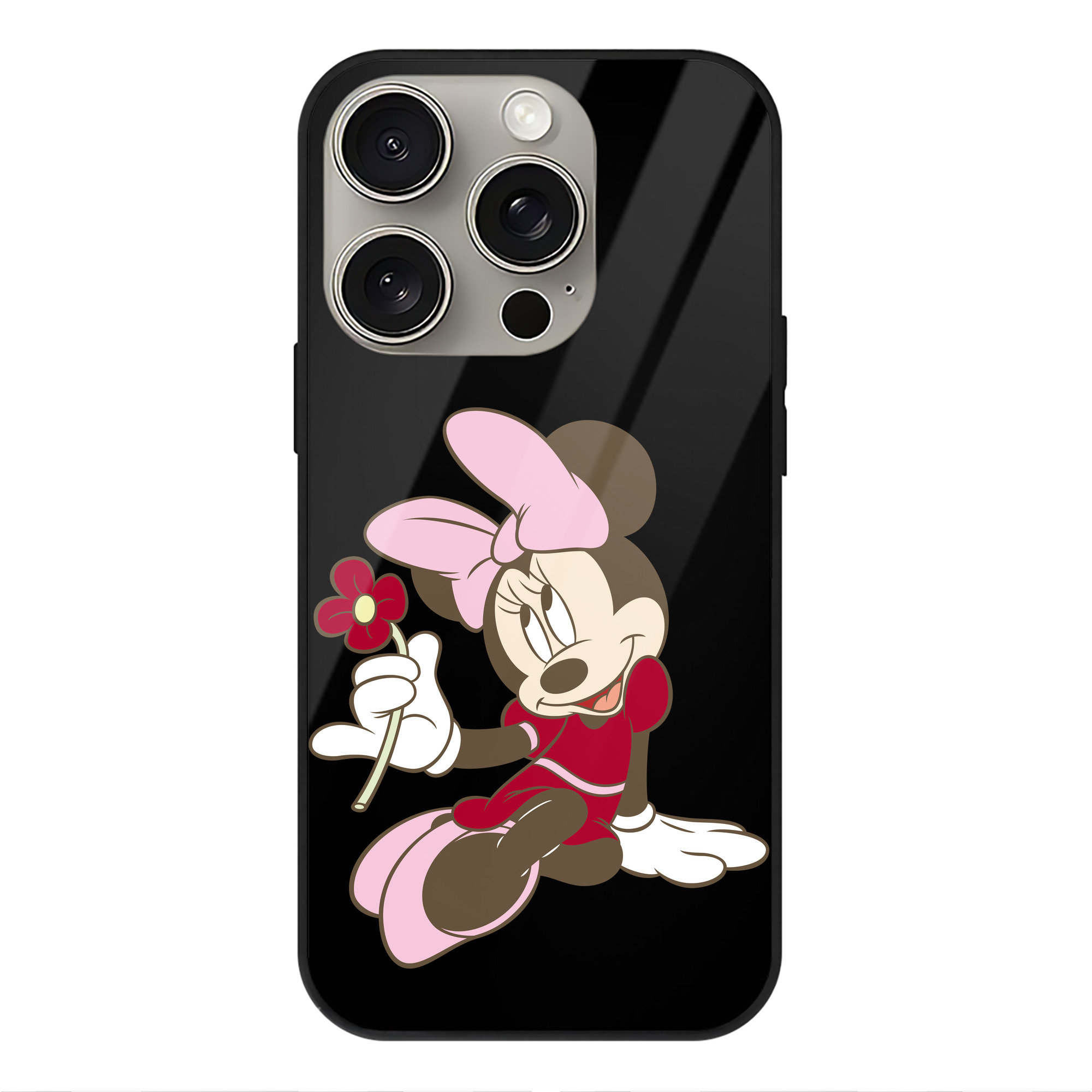 （画像用） ミッキーマウス Mickey Mouse 【iPhone15Pro対応】スマホケース 耐衝撃＆黄変防止 背面ガラス