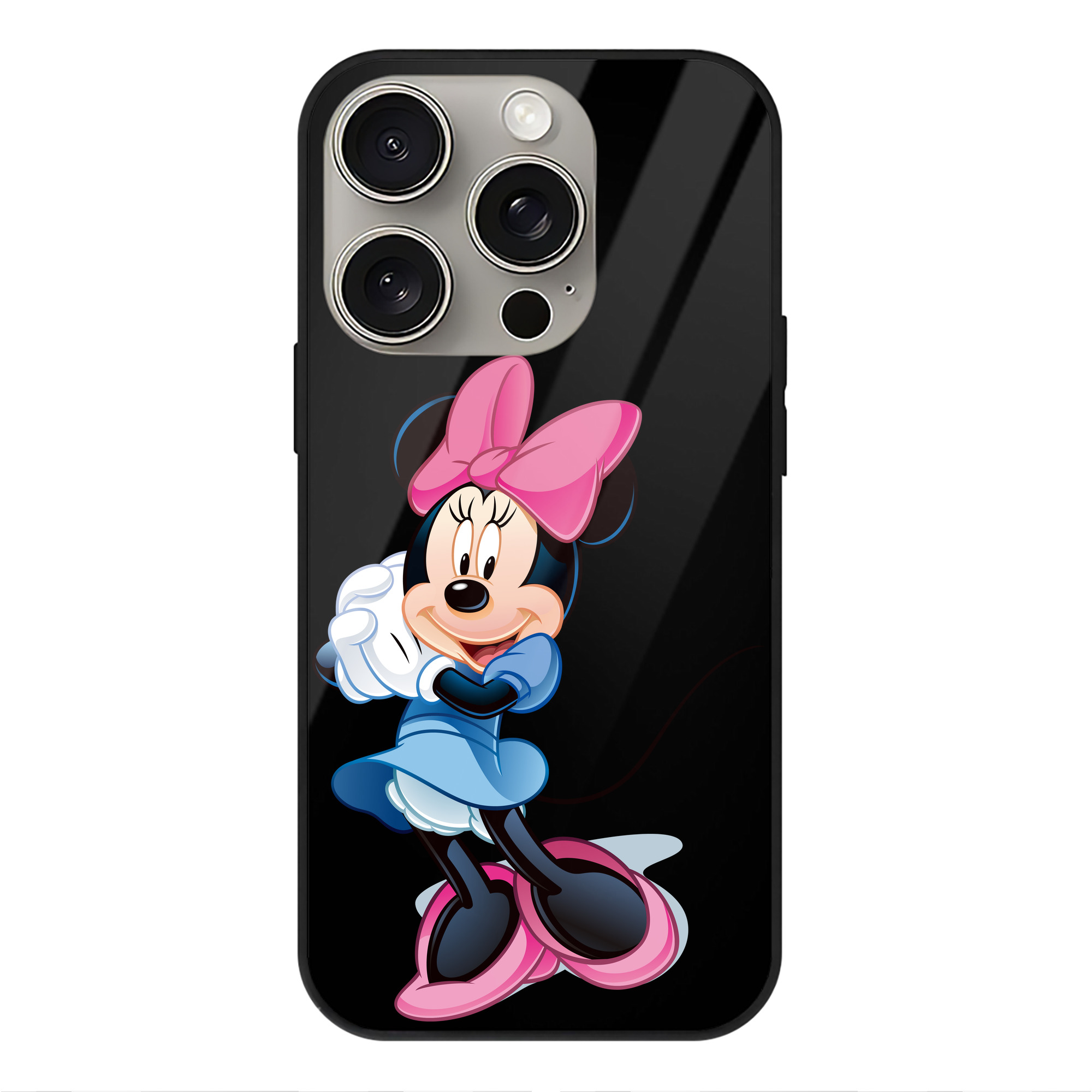 （画像用） ミッキーマウス Mickey Mouse 【iPhone15Pro対応】スマホケース 耐衝撃＆黄変防止 背面ガラス