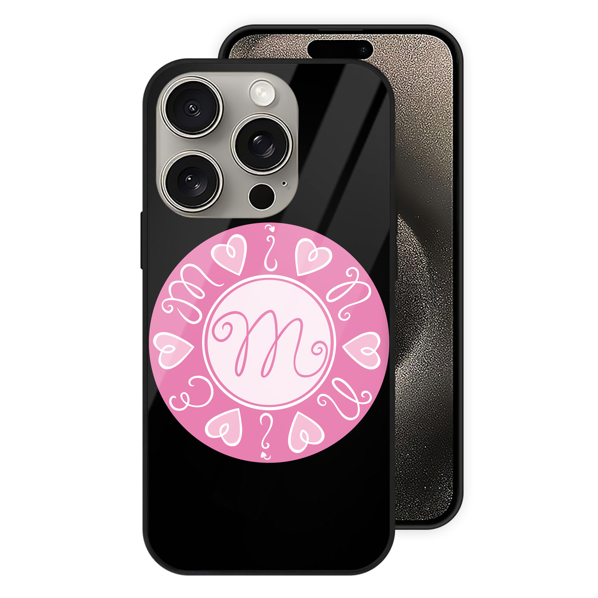 （画像用） ミッキーマウス Mickey Mouse 【iPhone15Pro対応】スマホケース 耐衝撃＆黄変防止 背面ガラス