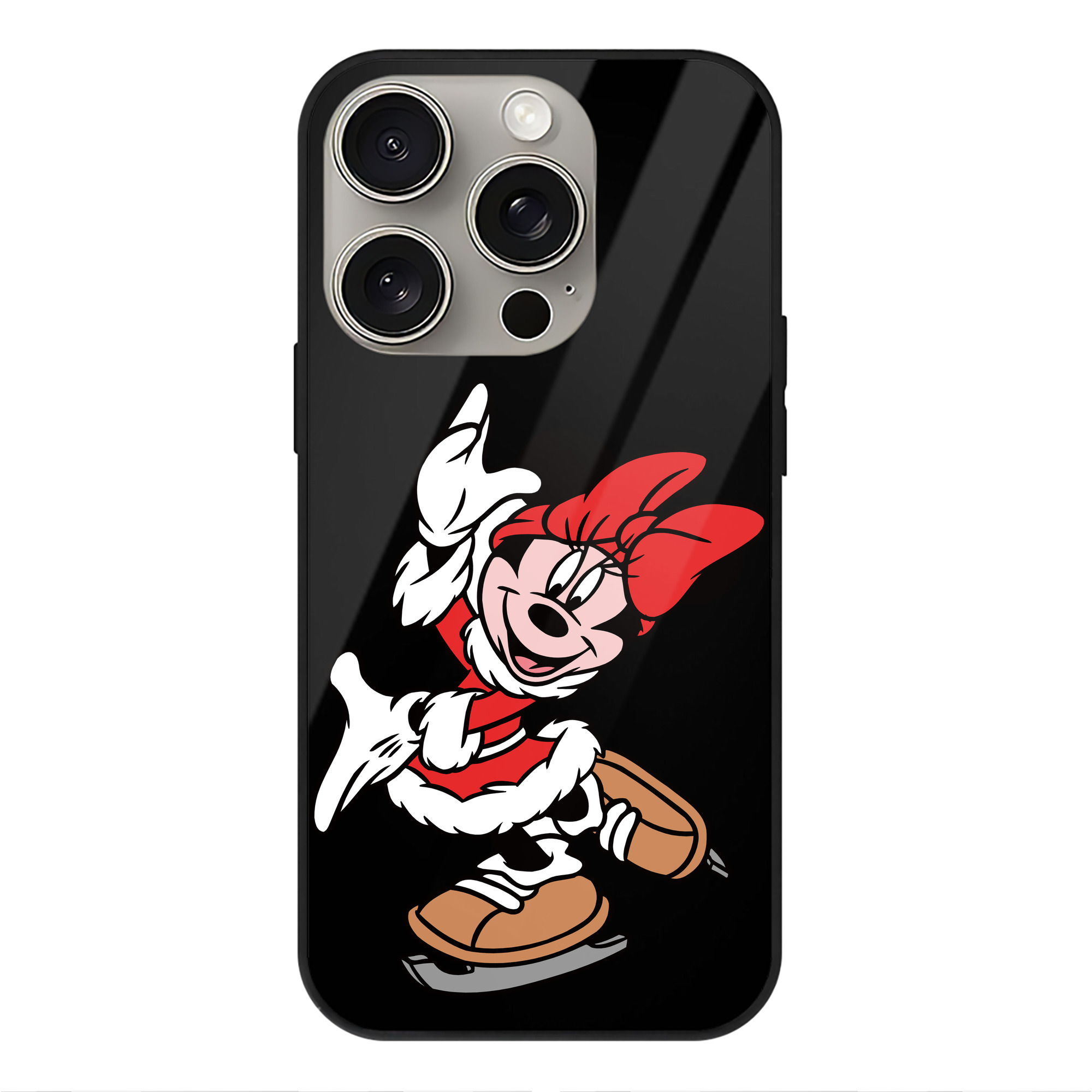 （画像用） ミッキーマウス Mickey Mouse 【iPhone15Pro対応】スマホケース 耐衝撃＆黄変防止 背面ガラス