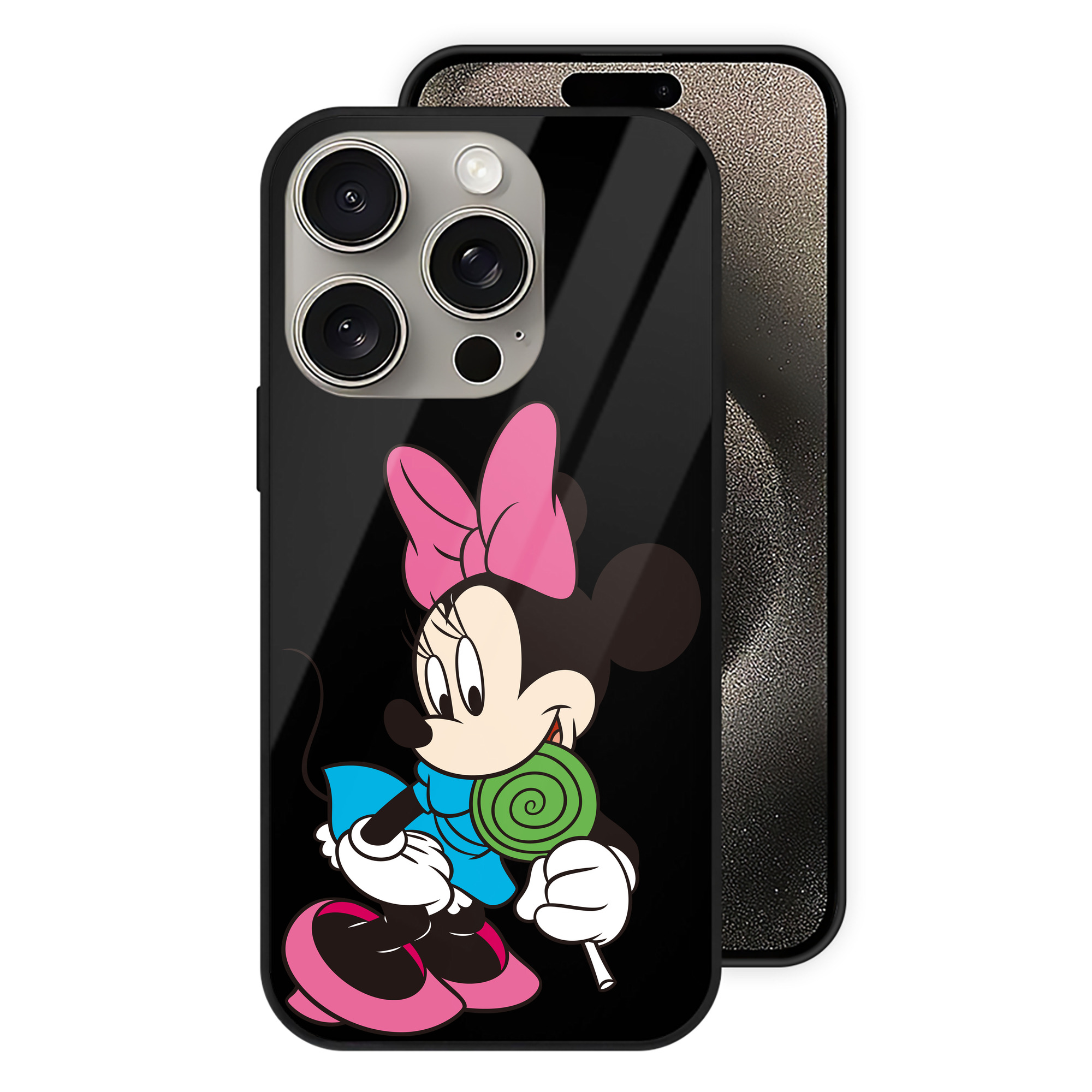 ミッキーマウス Mickey Mouse 【iPhone15Pro対応】スマホケース 耐衝撃＆黄変防止 背面ガラス