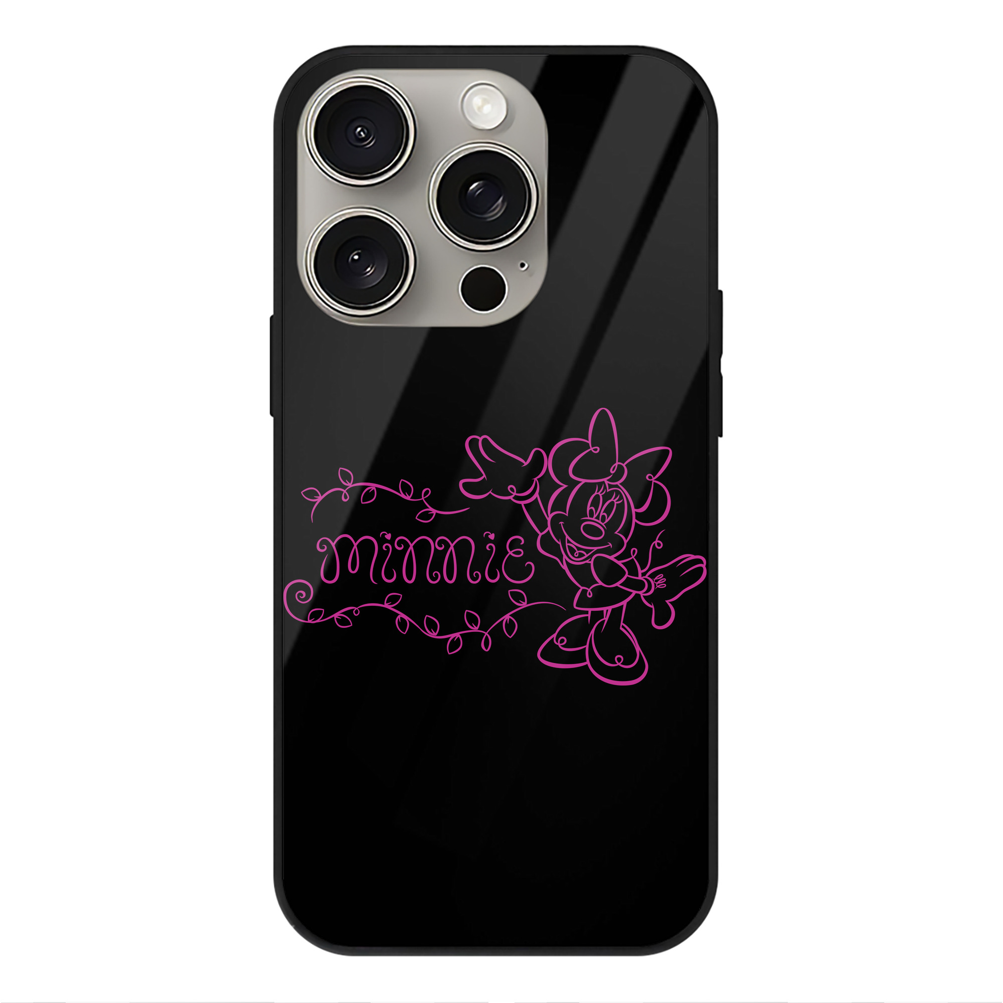 （画像用） ミッキーマウス Mickey Mouse 【iPhone15Pro対応】スマホケース 耐衝撃＆黄変防止 背面ガラス