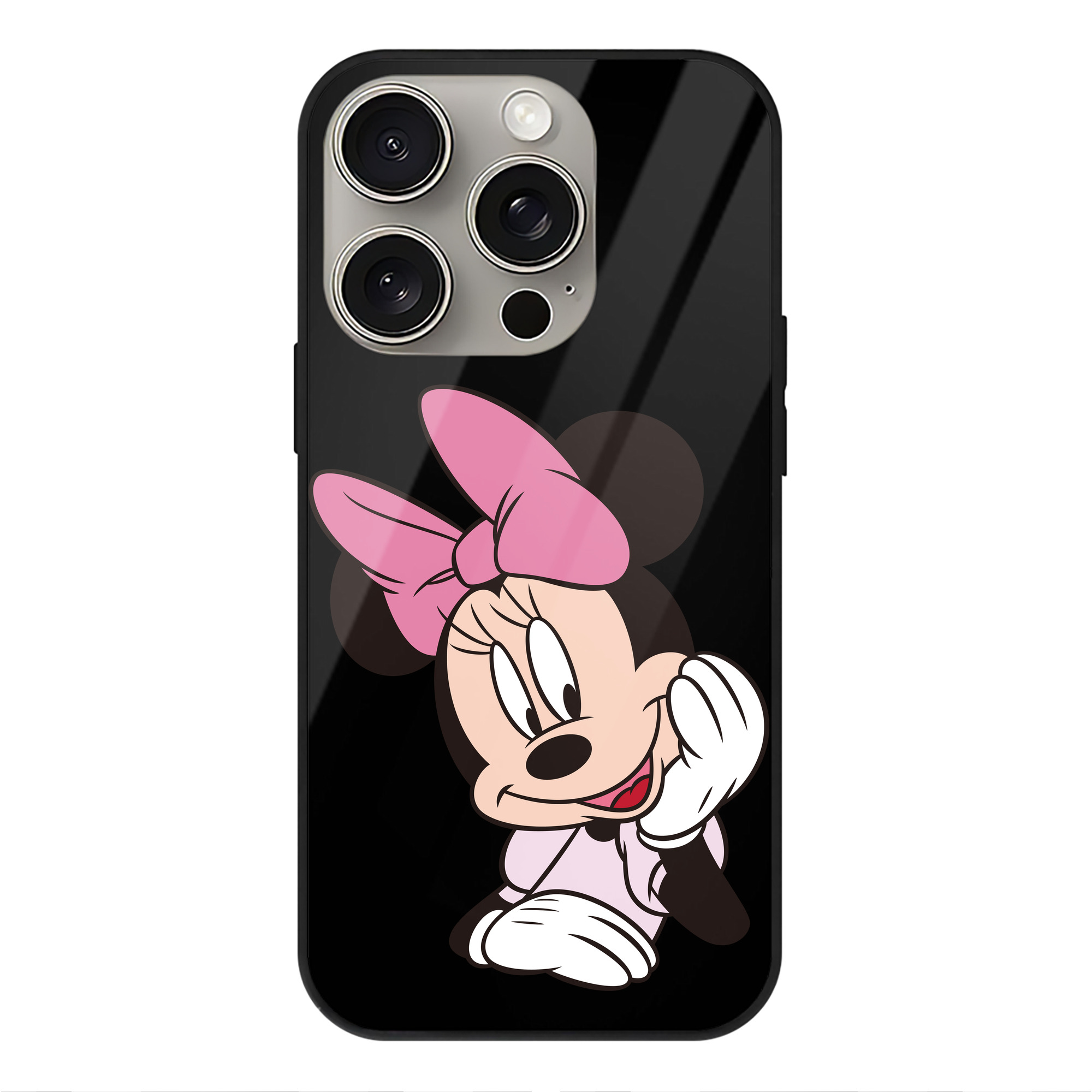 （画像用） ミッキーマウス Mickey Mouse 【iPhone15Pro対応】スマホケース 耐衝撃＆黄変防止 背面ガラス