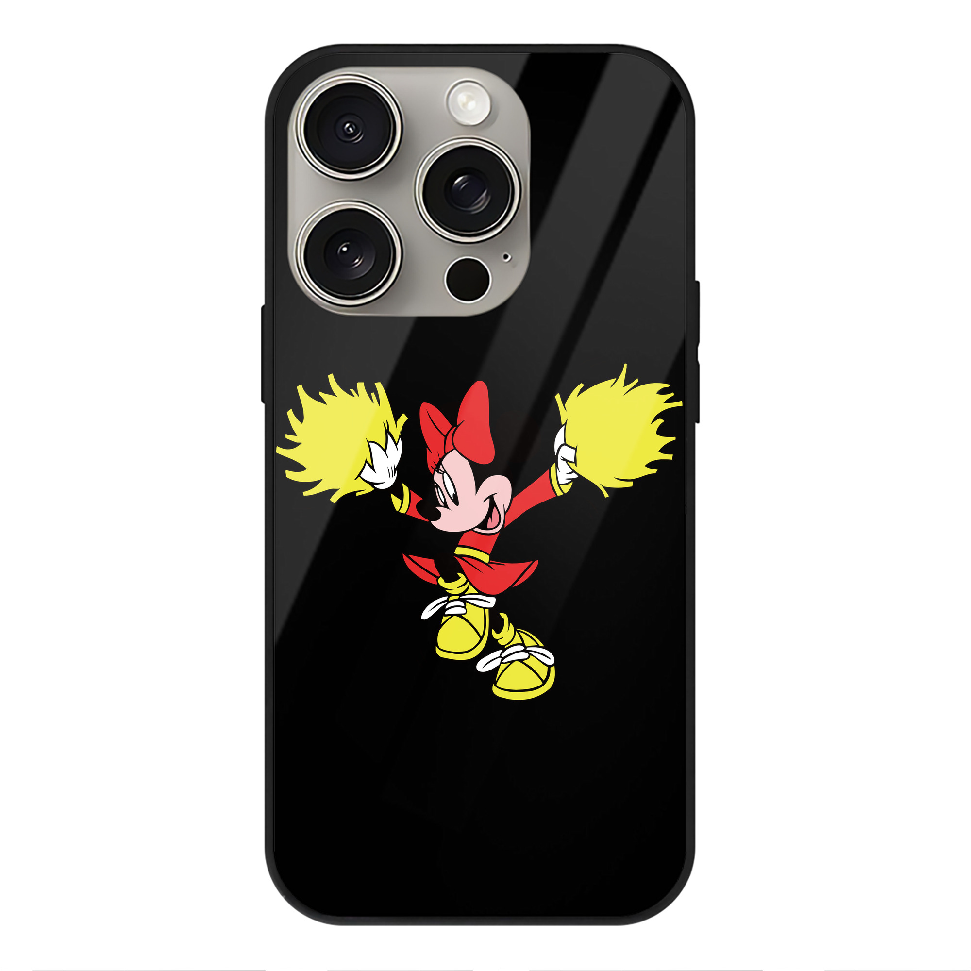 （画像用） ミッキーマウス Mickey Mouse 【iPhone15Pro対応】スマホケース 耐衝撃＆黄変防止 背面ガラス