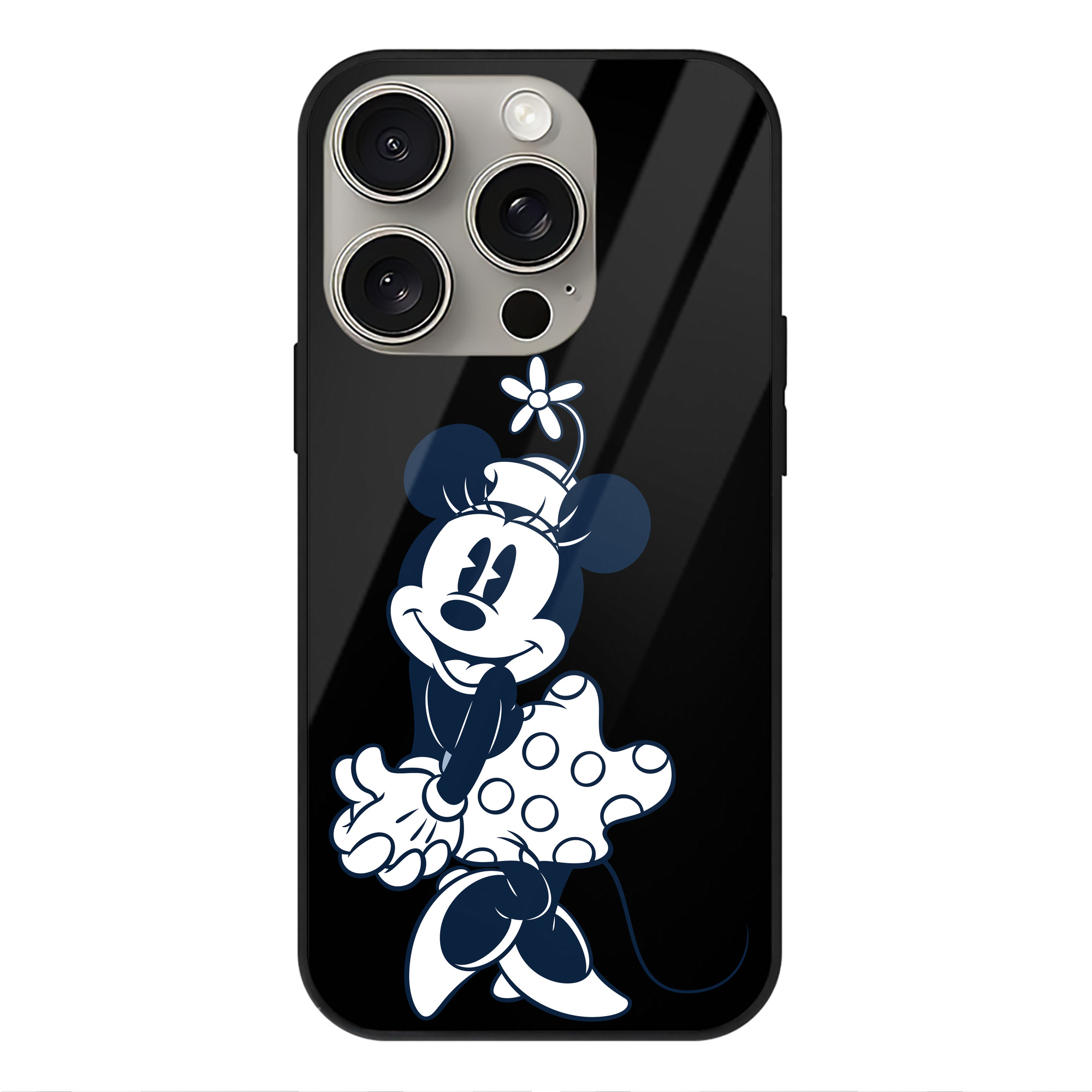 （画像用） ミッキーマウス Mickey Mouse 【iPhone15Pro対応】スマホケース 耐衝撃＆黄変防止 背面ガラス