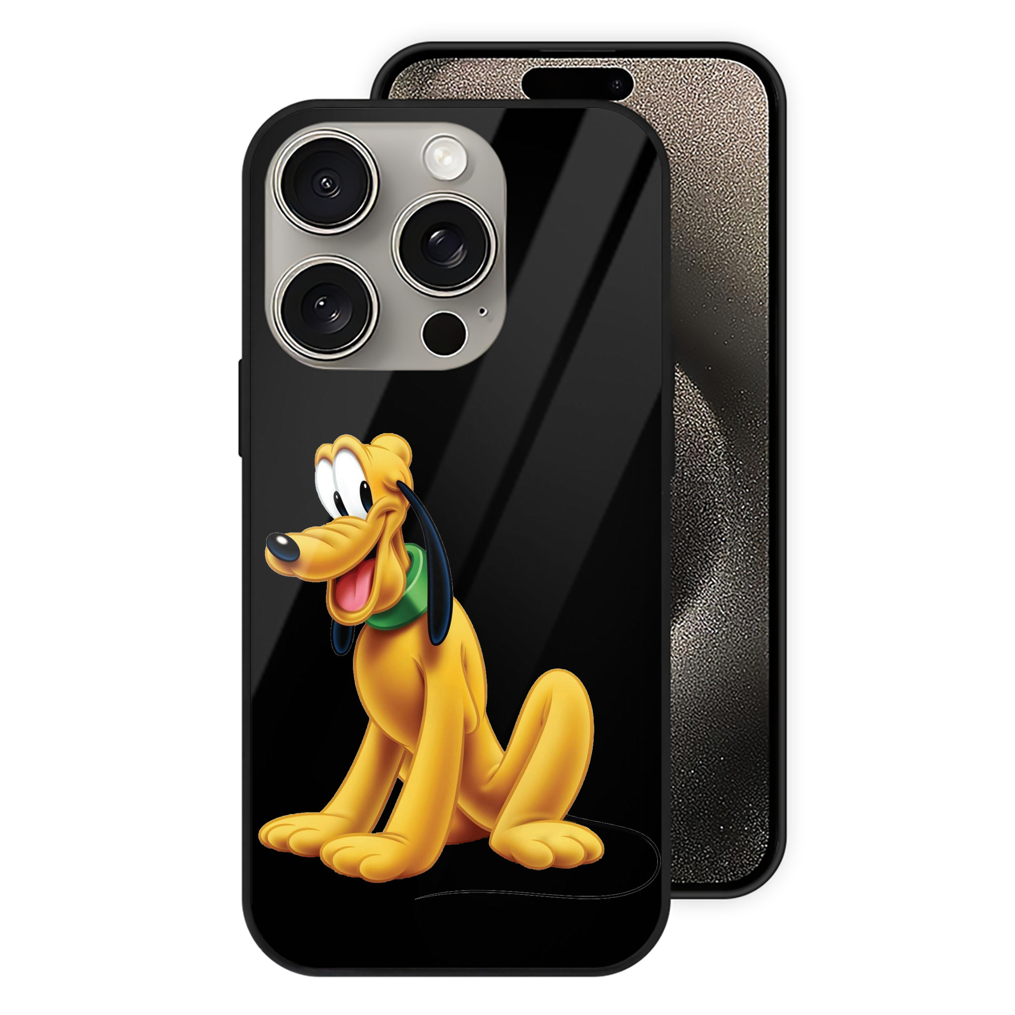 （画像用） ミッキーマウス Mickey Mouse 【iPhone15Pro対応】スマホケース 耐衝撃＆黄変防止 背面ガラス