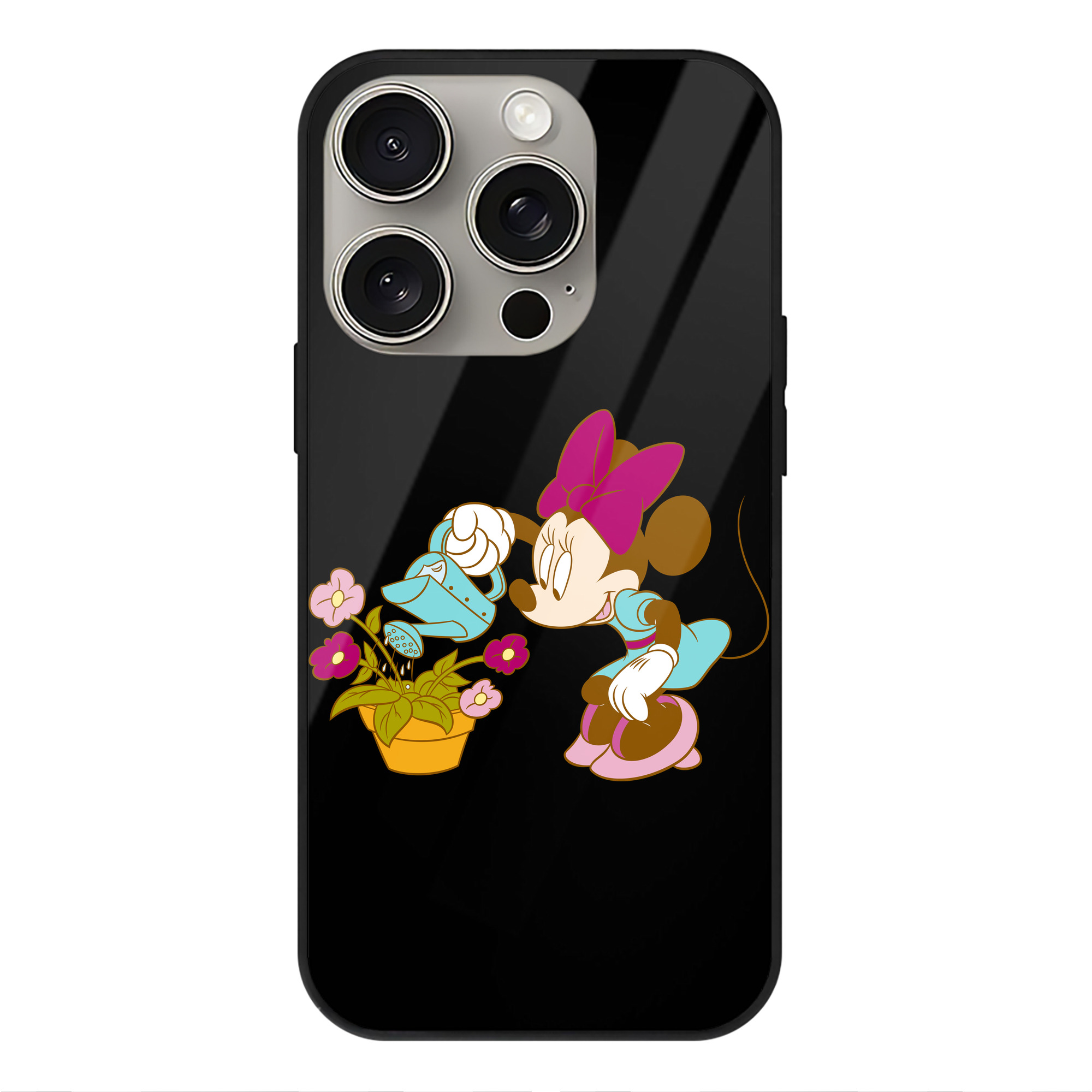 （画像用） ミッキーマウス Mickey Mouse 【iPhone15Pro対応】スマホケース 耐衝撃＆黄変防止 背面ガラス