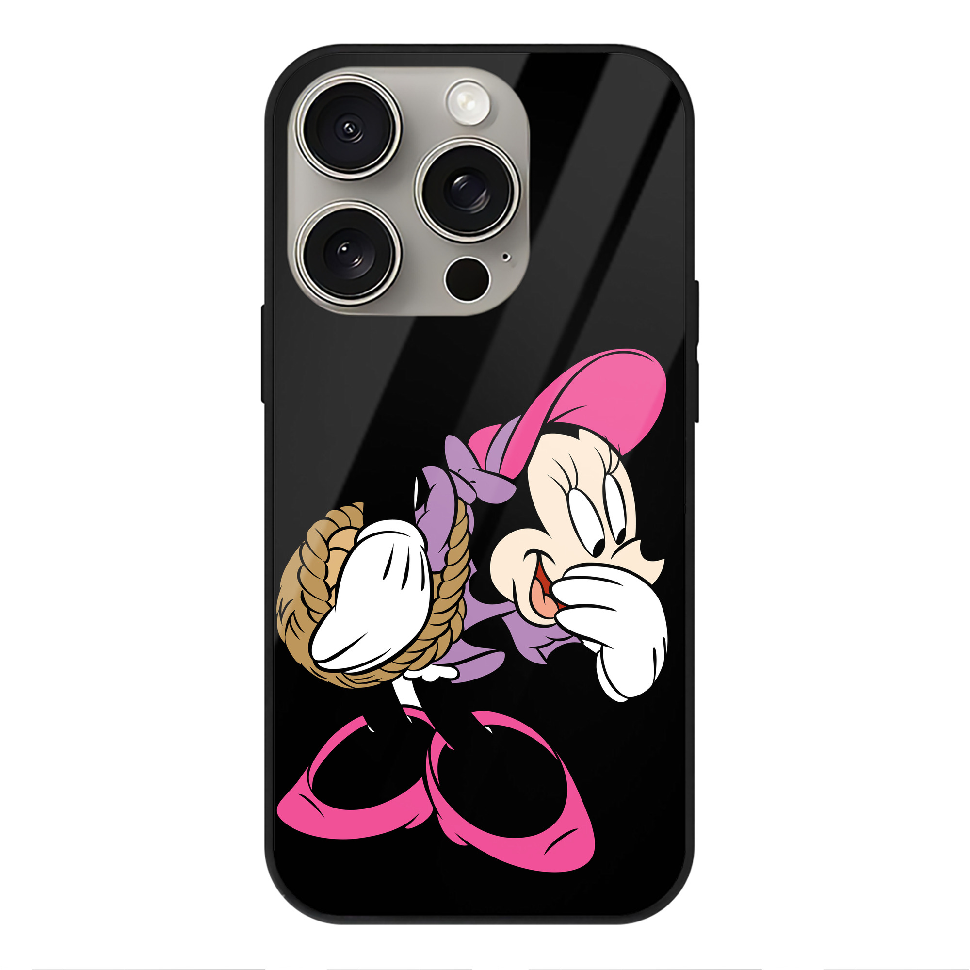 （画像用） ミッキーマウス Mickey Mouse 【iPhone15Pro対応】スマホケース 耐衝撃＆黄変防止 背面ガラス