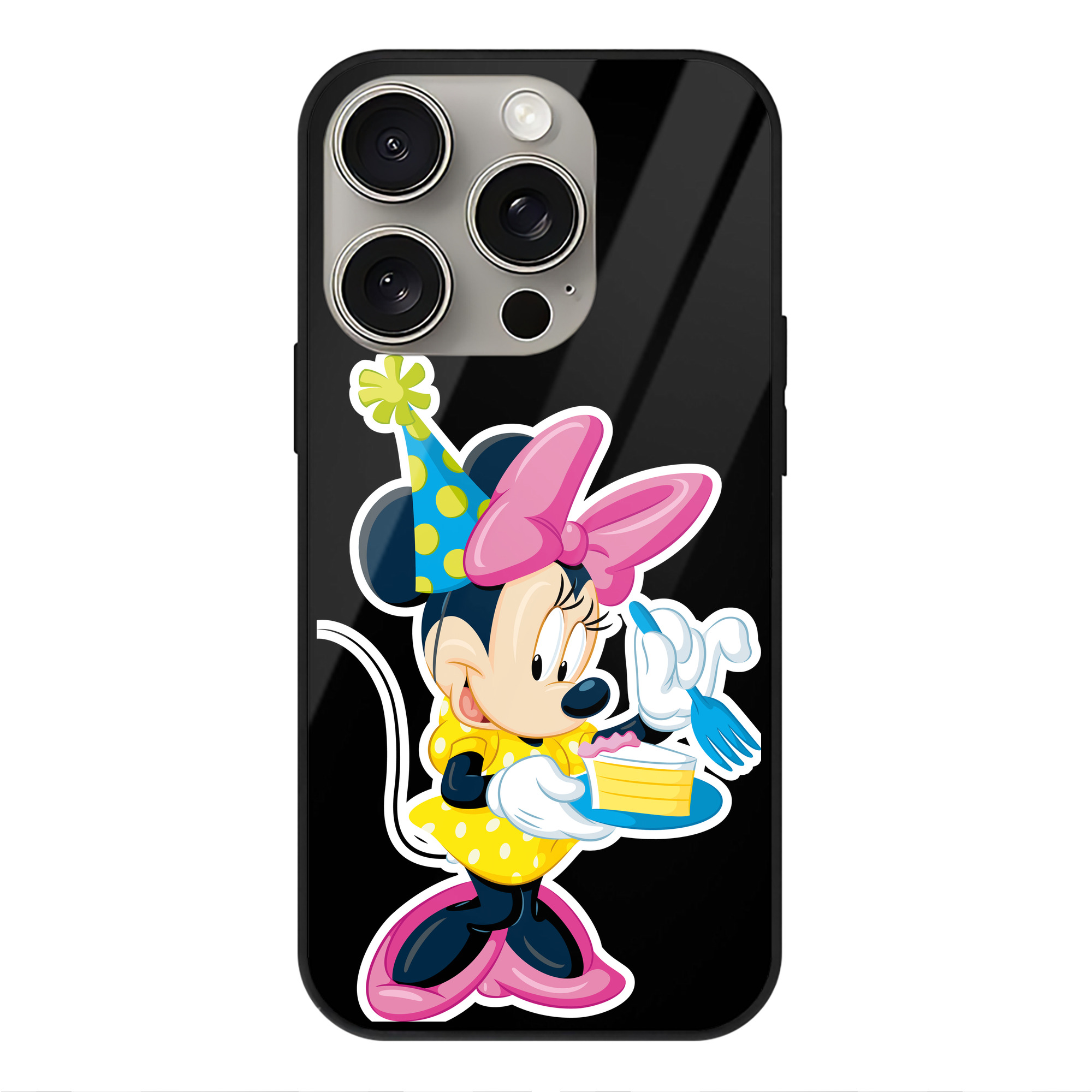 （画像用） ミッキーマウス Mickey Mouse 【iPhone15Pro対応】スマホケース 耐衝撃＆黄変防止 背面ガラス