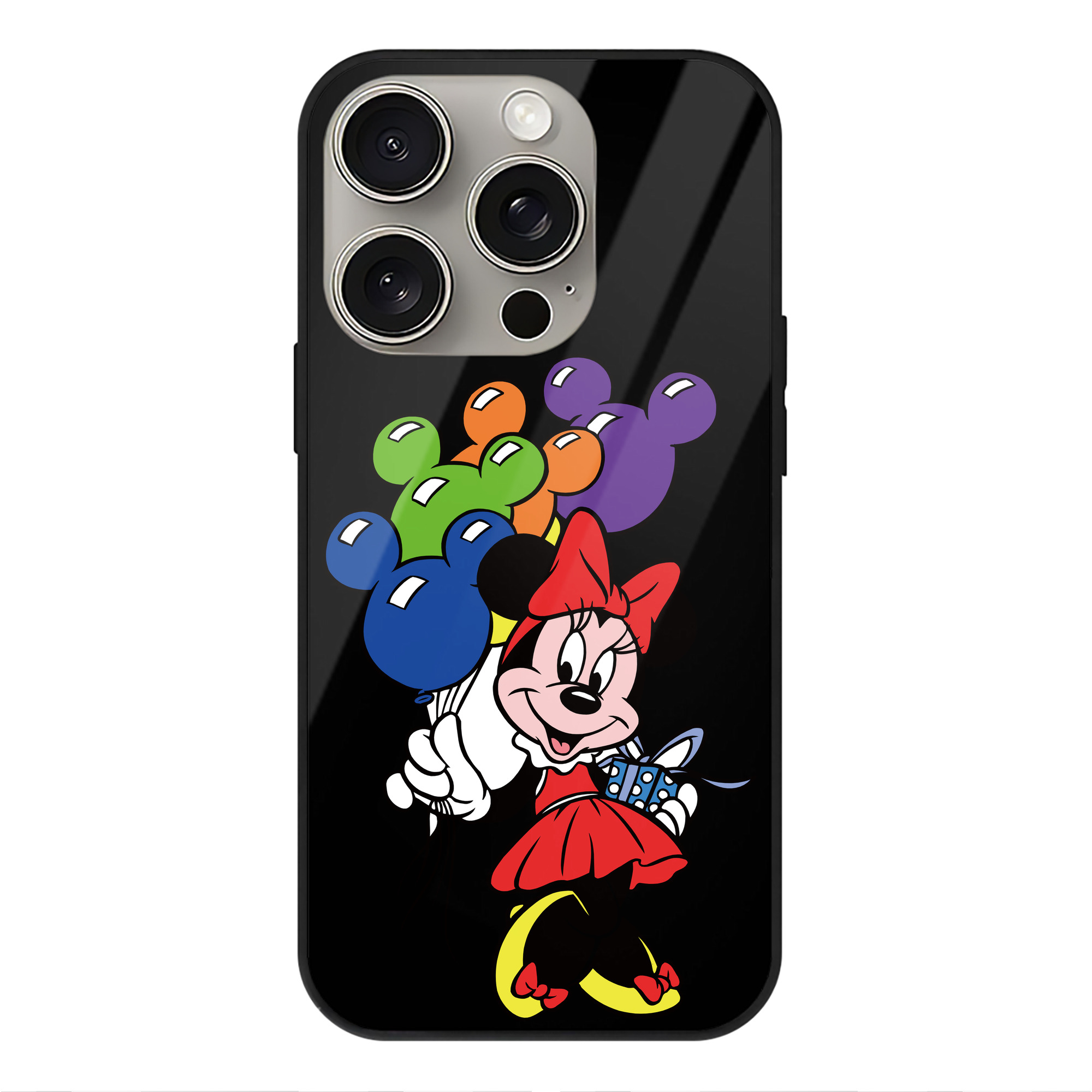 （画像用） ミッキーマウス Mickey Mouse 【iPhone15Pro対応】スマホケース 耐衝撃＆黄変防止 背面ガラス
