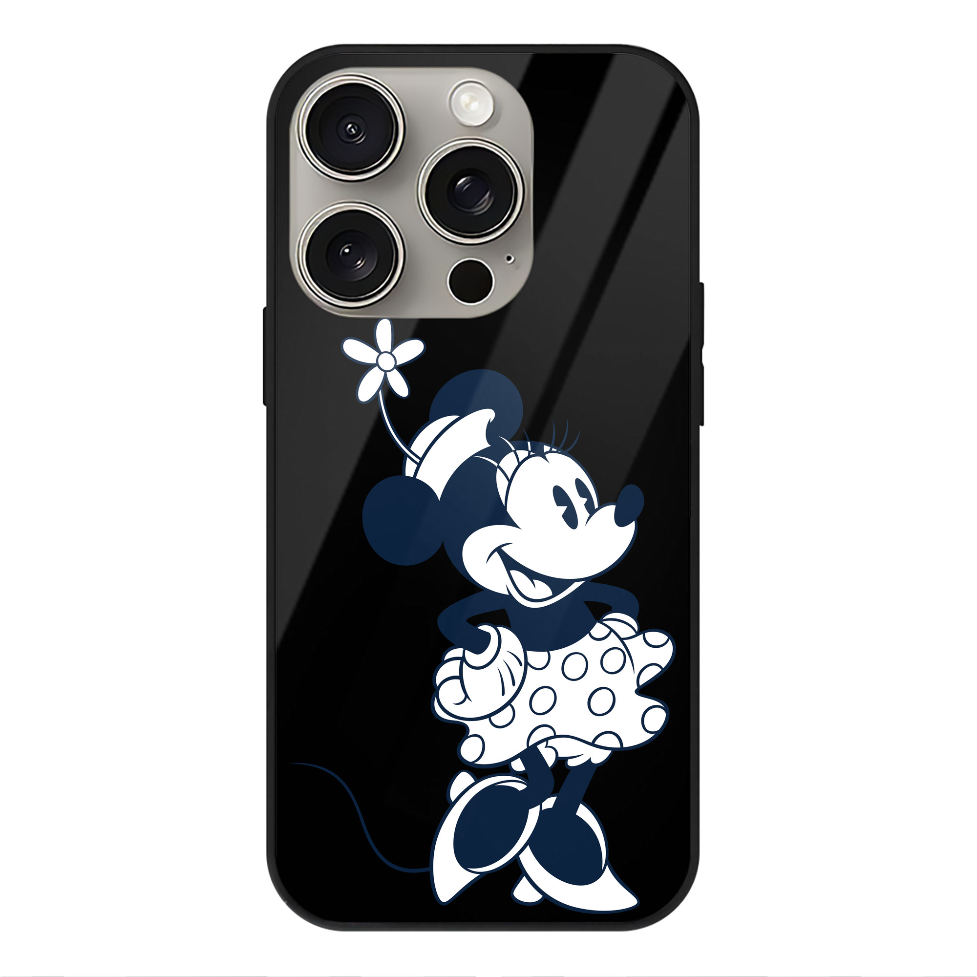 （画像用） ミッキーマウス Mickey Mouse 【iPhone15Pro対応】スマホケース 耐衝撃＆黄変防止 背面ガラス