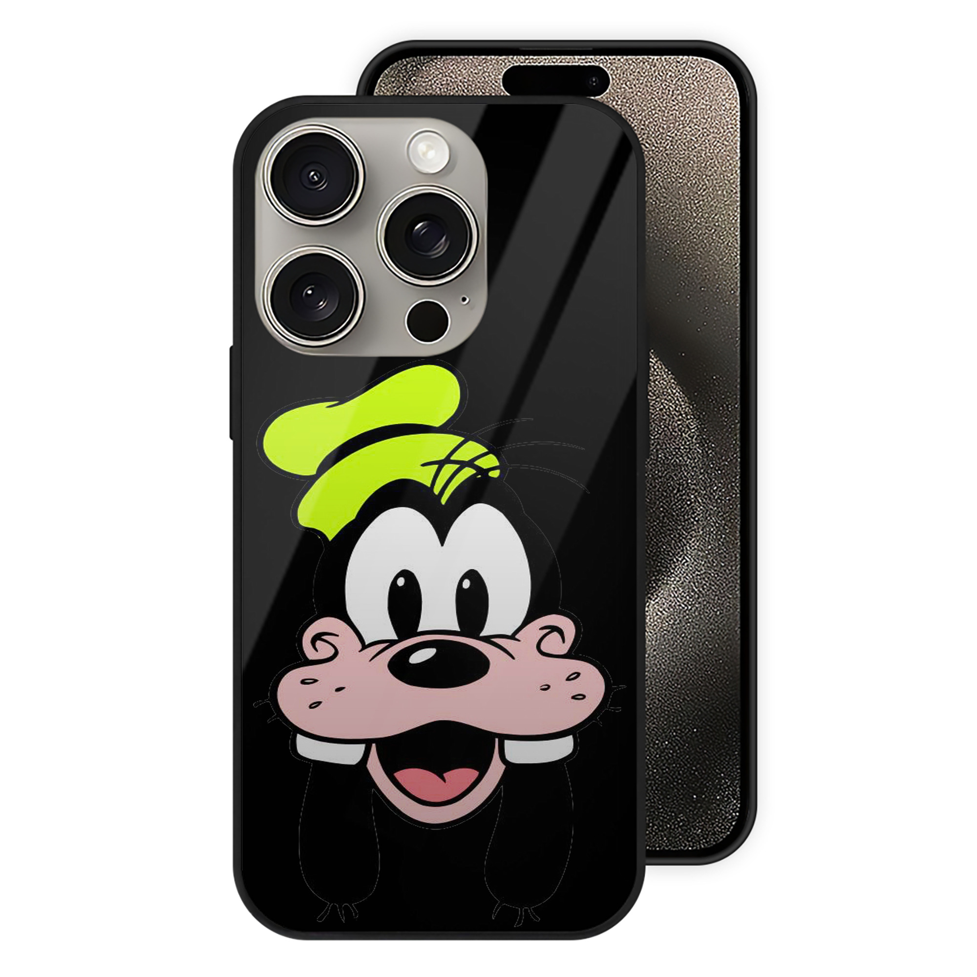 （画像用） ミッキーマウス Mickey Mouse 【iPhone15Pro対応】スマホケース 耐衝撃＆黄変防止 背面ガラス