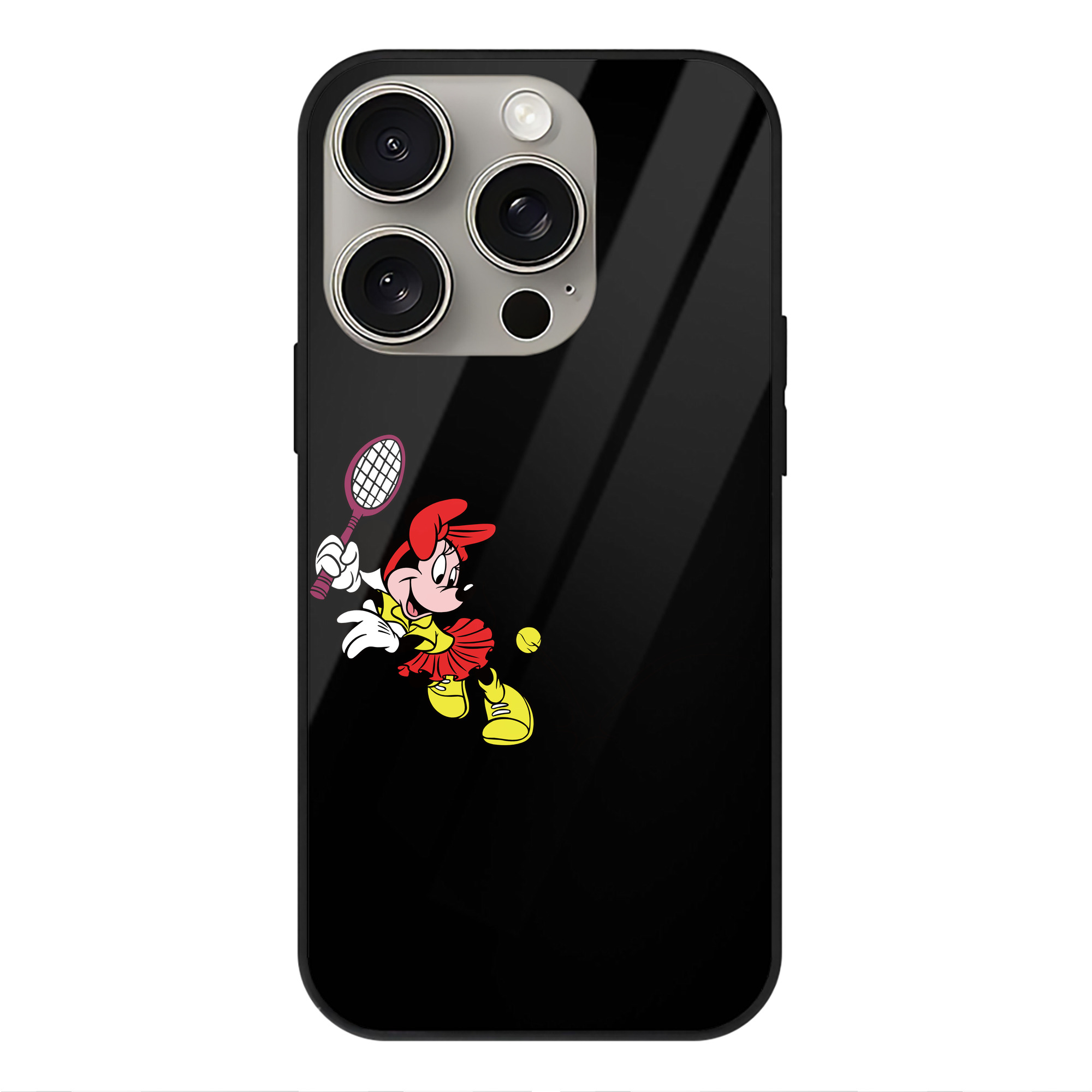 （画像用） ミッキーマウス Mickey Mouse 【iPhone15Pro対応】スマホケース 耐衝撃＆黄変防止 背面ガラス