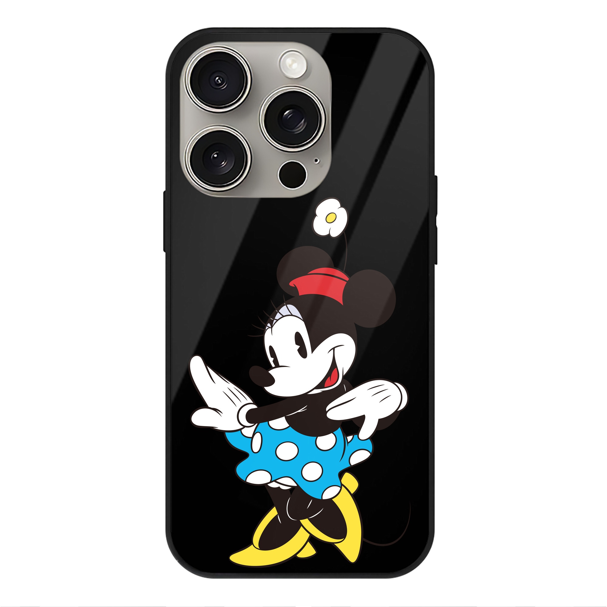 （画像用） ミッキーマウス Mickey Mouse 【iPhone15Pro対応】スマホケース 耐衝撃＆黄変防止 背面ガラス