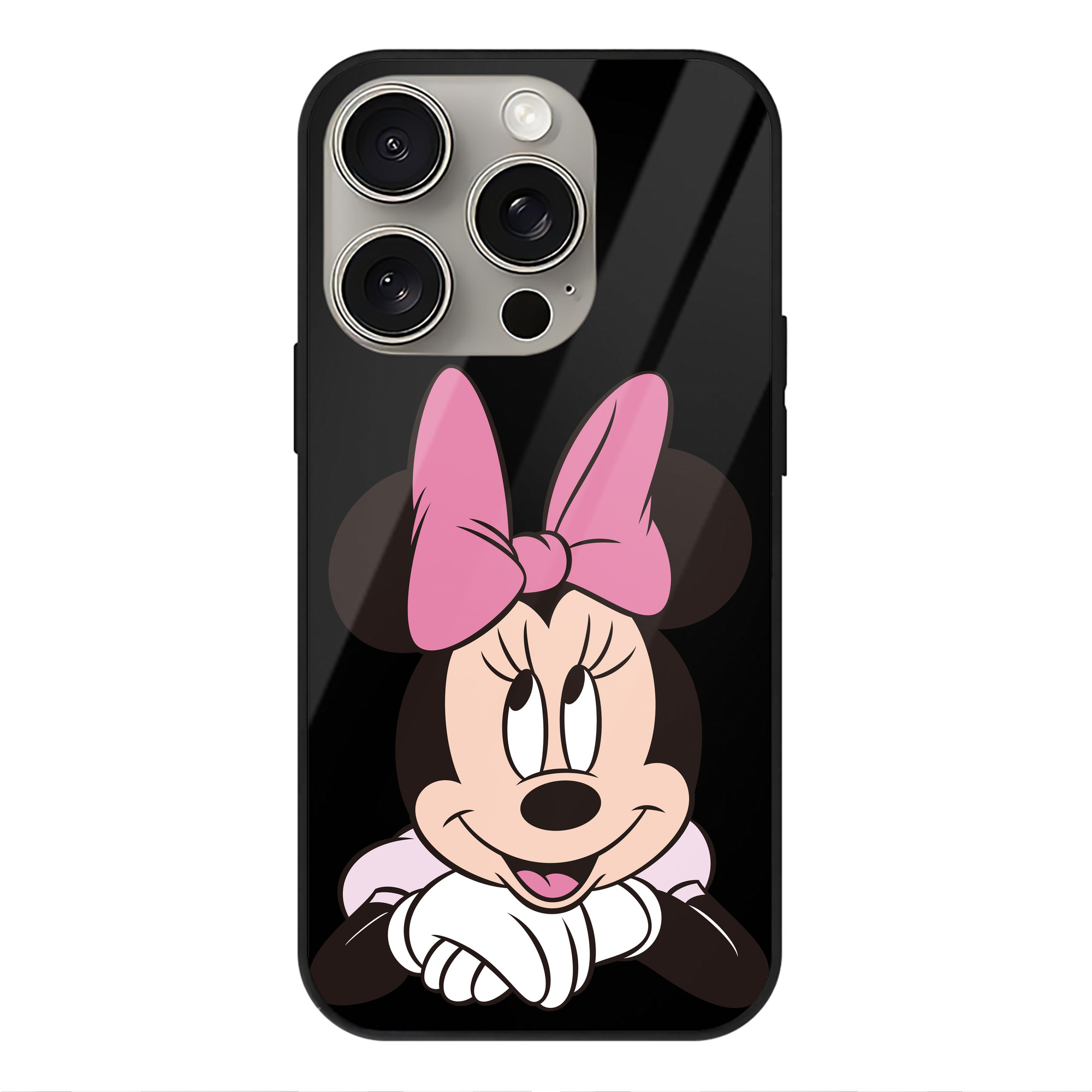 （画像用） ミッキーマウス Mickey Mouse 【iPhone15Pro対応】スマホケース 耐衝撃＆黄変防止 背面ガラス