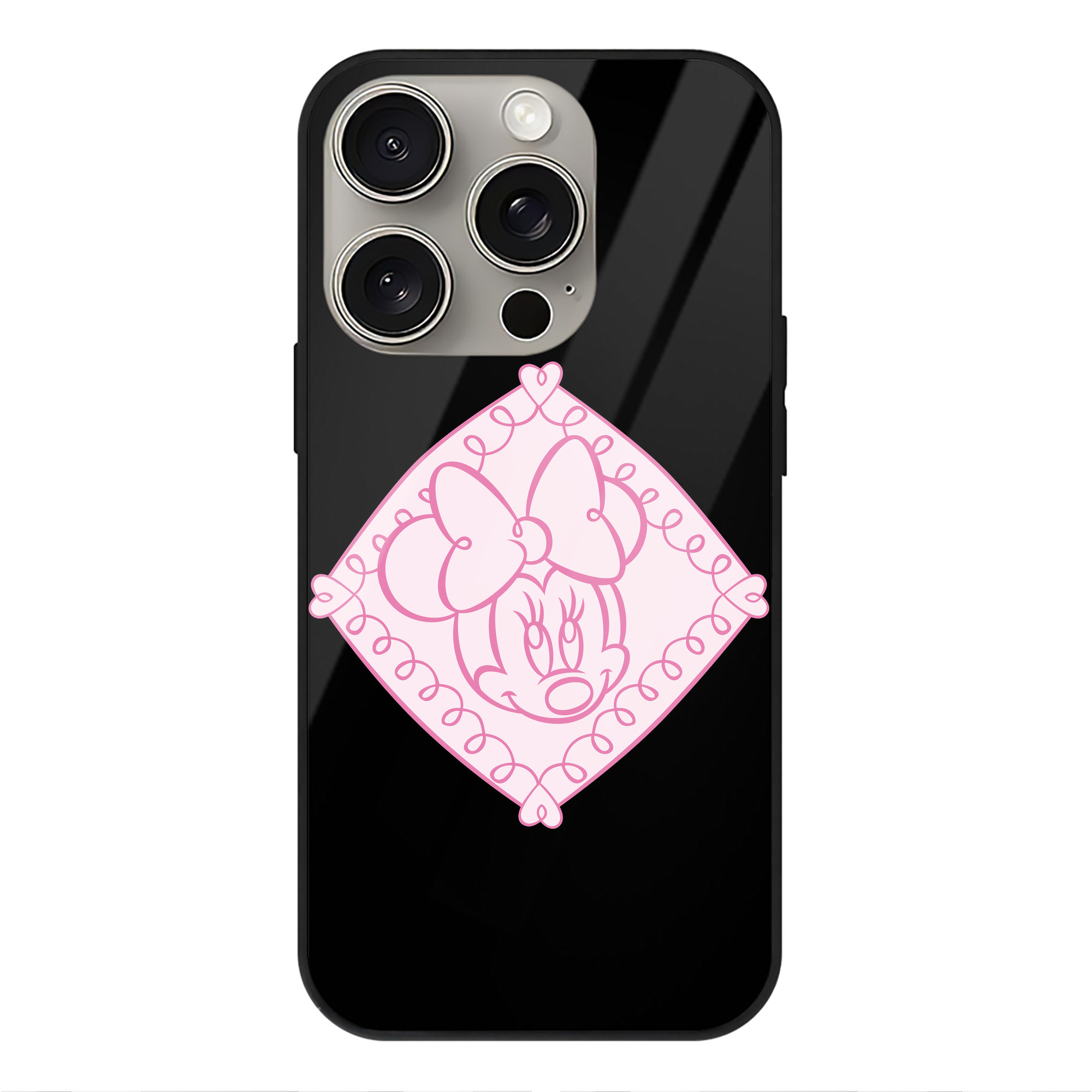 （画像用） ミッキーマウス Mickey Mouse 【iPhone15Pro対応】スマホケース 耐衝撃＆黄変防止 背面ガラス