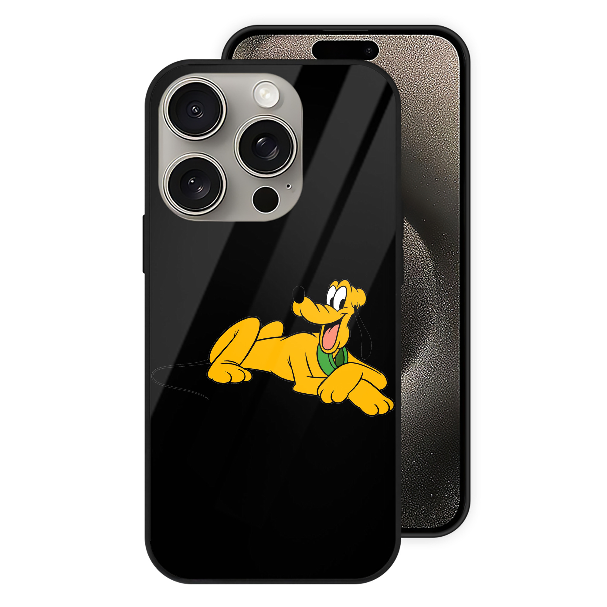 （画像用） ミッキーマウス Mickey Mouse 【iPhone15Pro対応】スマホケース 耐衝撃＆黄変防止 背面ガラス