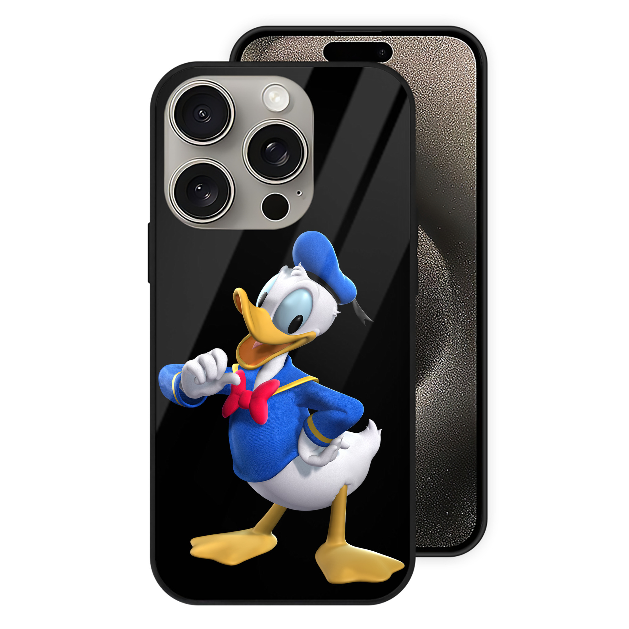 （画像用） ミッキーマウス Mickey Mouse 【iPhone15Pro対応】スマホケース 耐衝撃＆黄変防止 背面ガラス