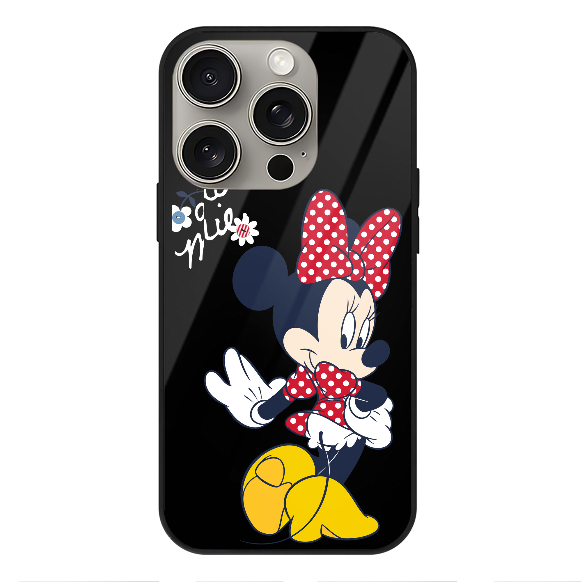 （画像用） ミッキーマウス Mickey Mouse 【iPhone15Pro対応】スマホケース 耐衝撃＆黄変防止 背面ガラス