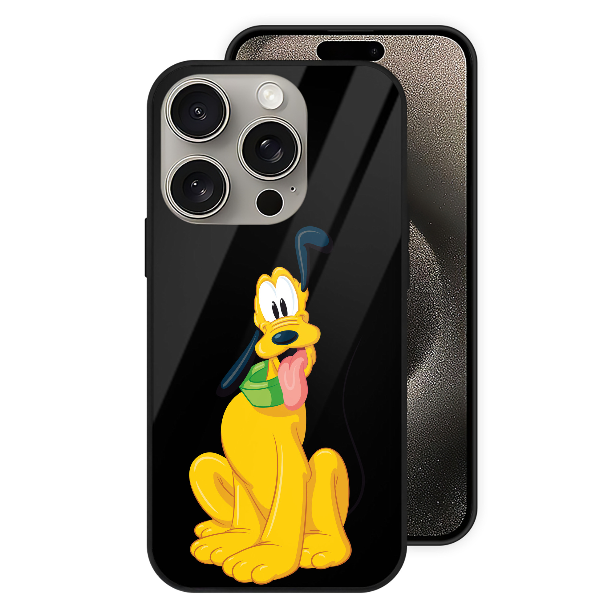 （画像用） ミッキーマウス Mickey Mouse 【iPhone15Pro対応】スマホケース 耐衝撃＆黄変防止 背面ガラス