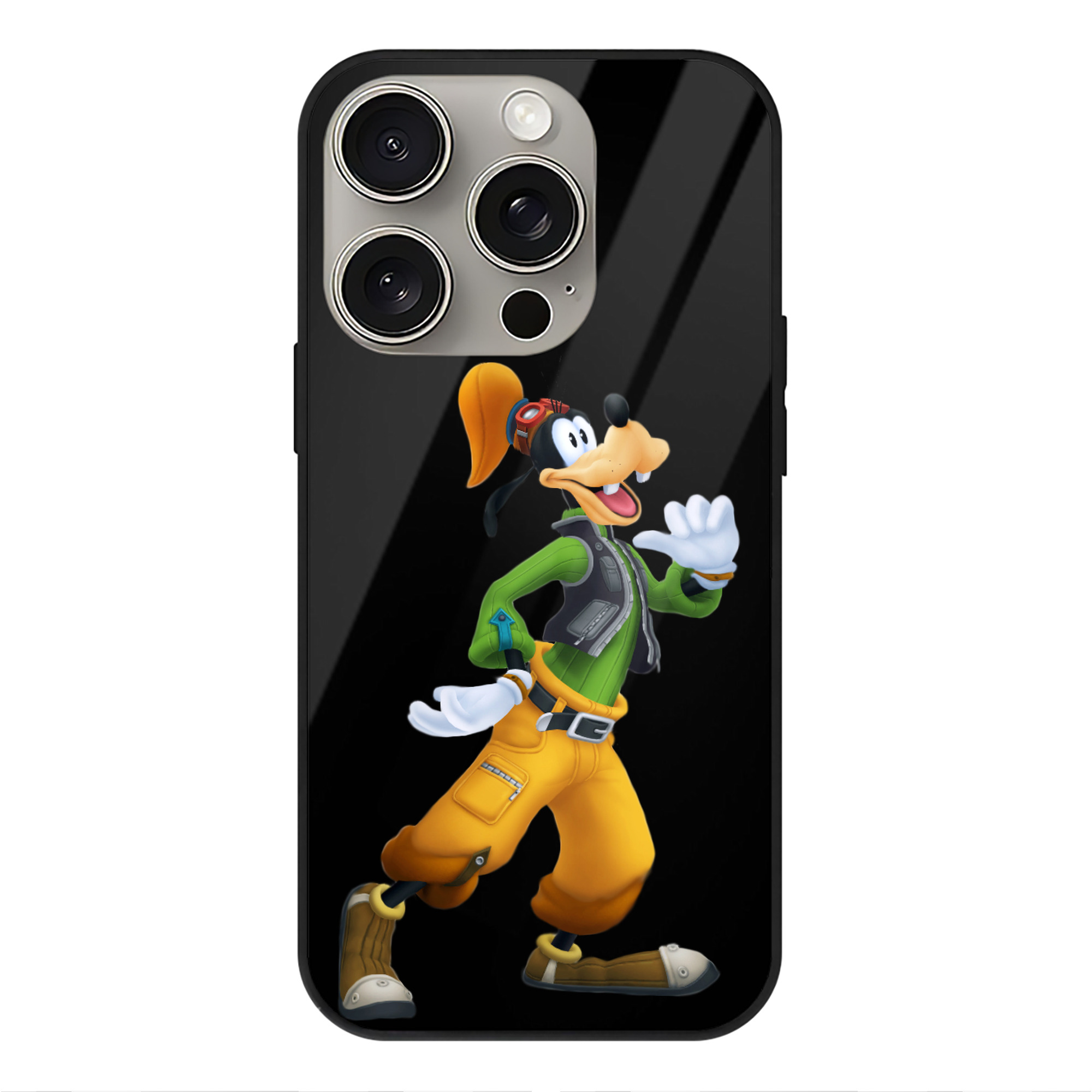（画像用） ミッキーマウス Mickey Mouse 【iPhone15Pro対応】スマホケース 耐衝撃＆黄変防止 背面ガラス
