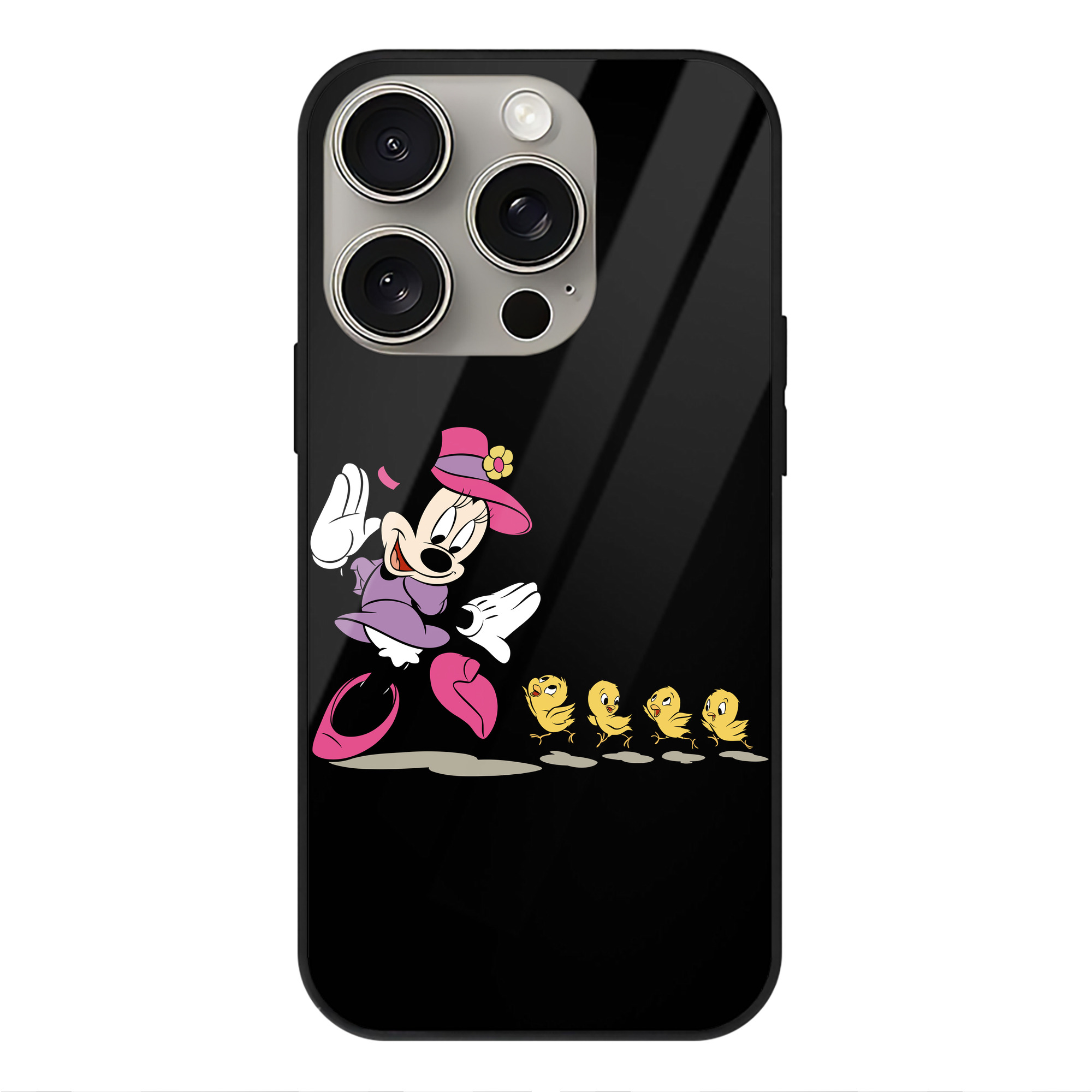 （画像用） ミッキーマウス Mickey Mouse 【iPhone15Pro対応】スマホケース 耐衝撃＆黄変防止 背面ガラス