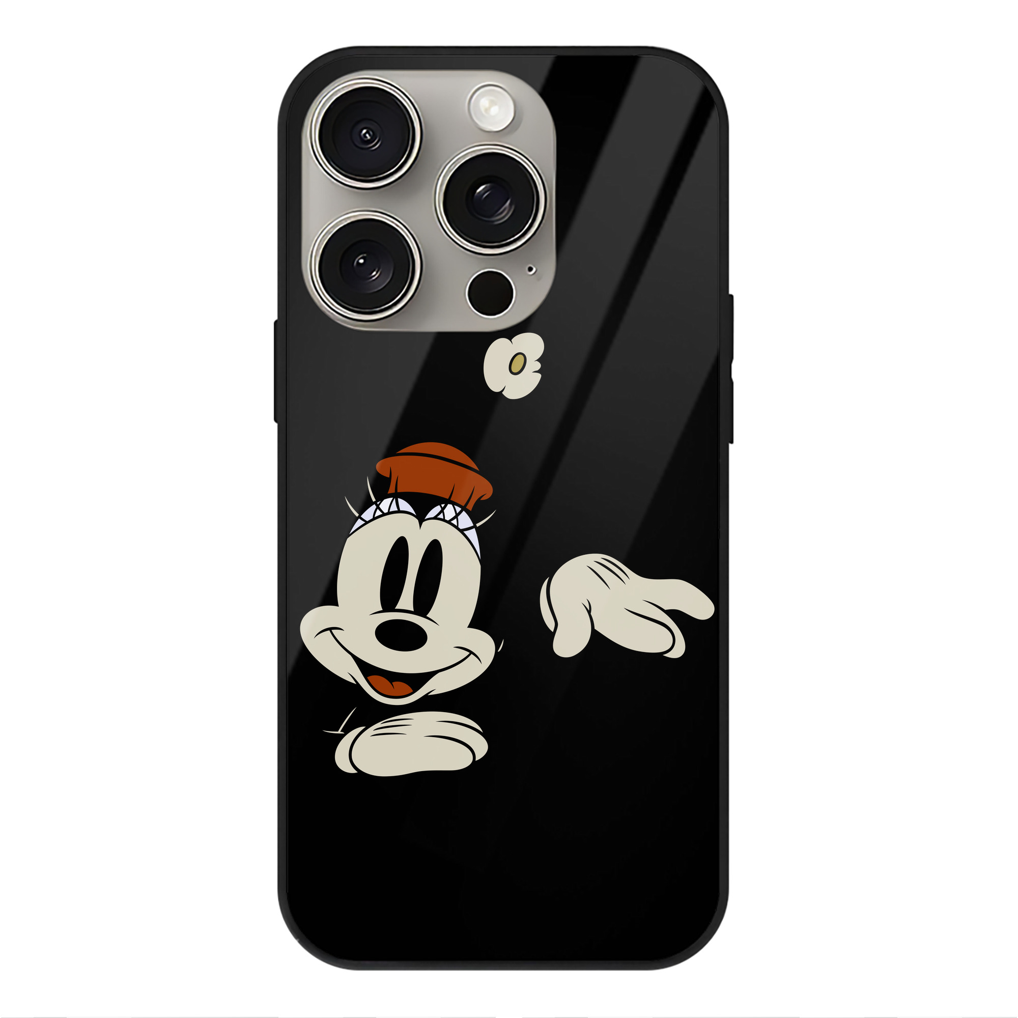 （画像用） ミッキーマウス Mickey Mouse 【iPhone15Pro対応】スマホケース 耐衝撃＆黄変防止 背面ガラス