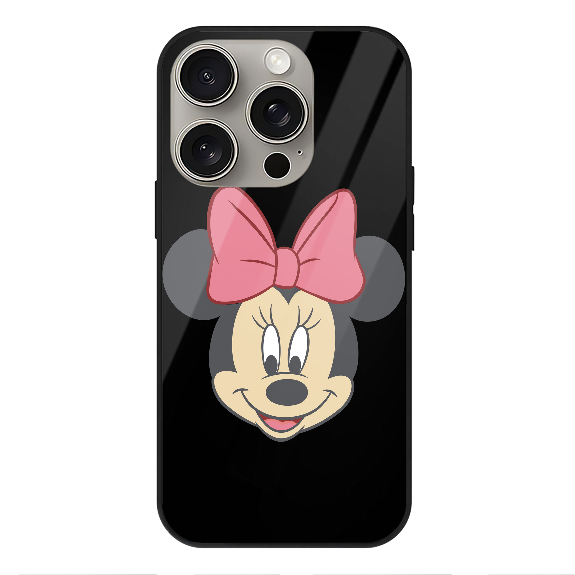 （画像用） ミッキーマウス Mickey Mouse 【iPhone15Pro対応】スマホケース 耐衝撃＆黄変防止 背面ガラス