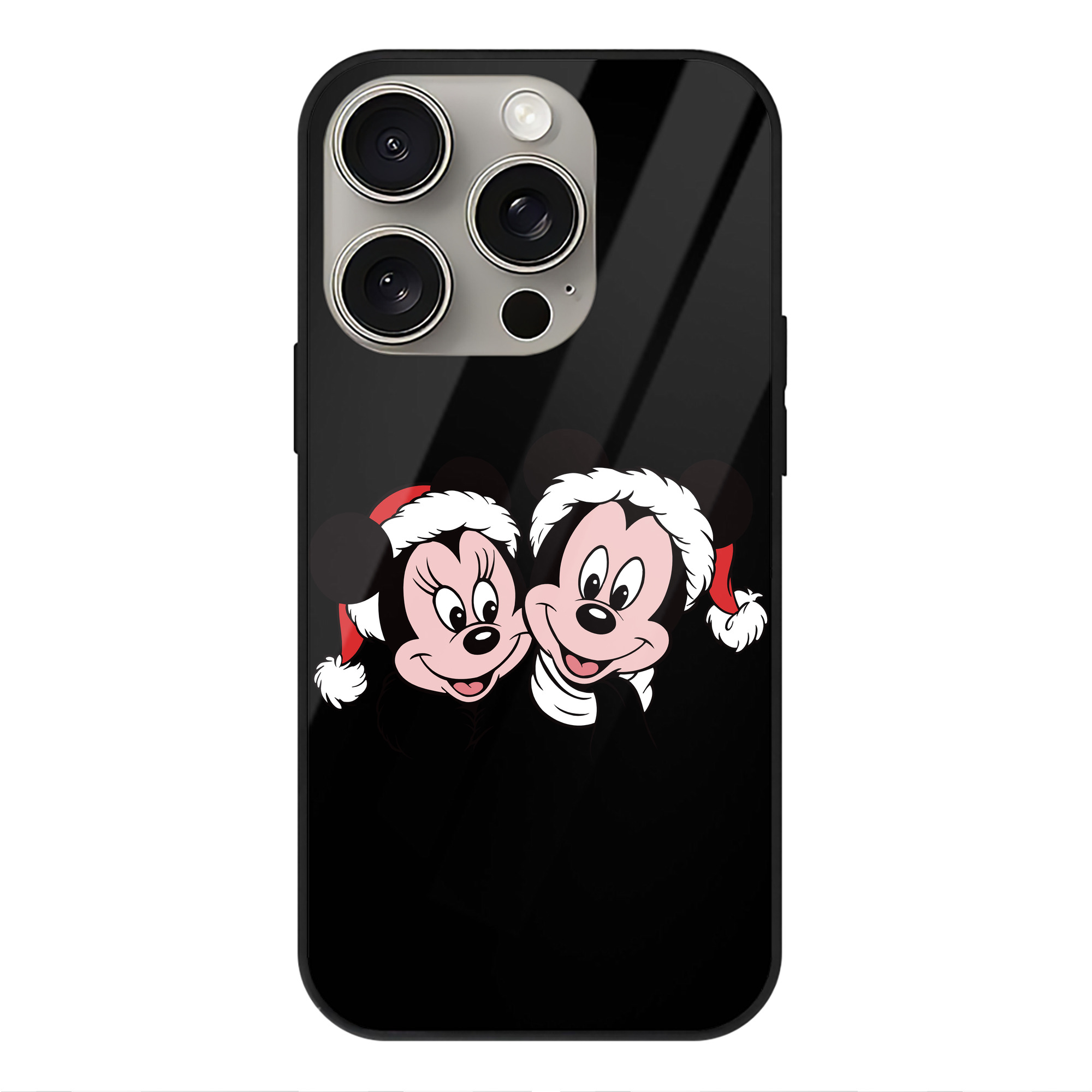 （画像用） ミッキーマウス Mickey Mouse 【iPhone15Pro対応】スマホケース 耐衝撃＆黄変防止 背面ガラス