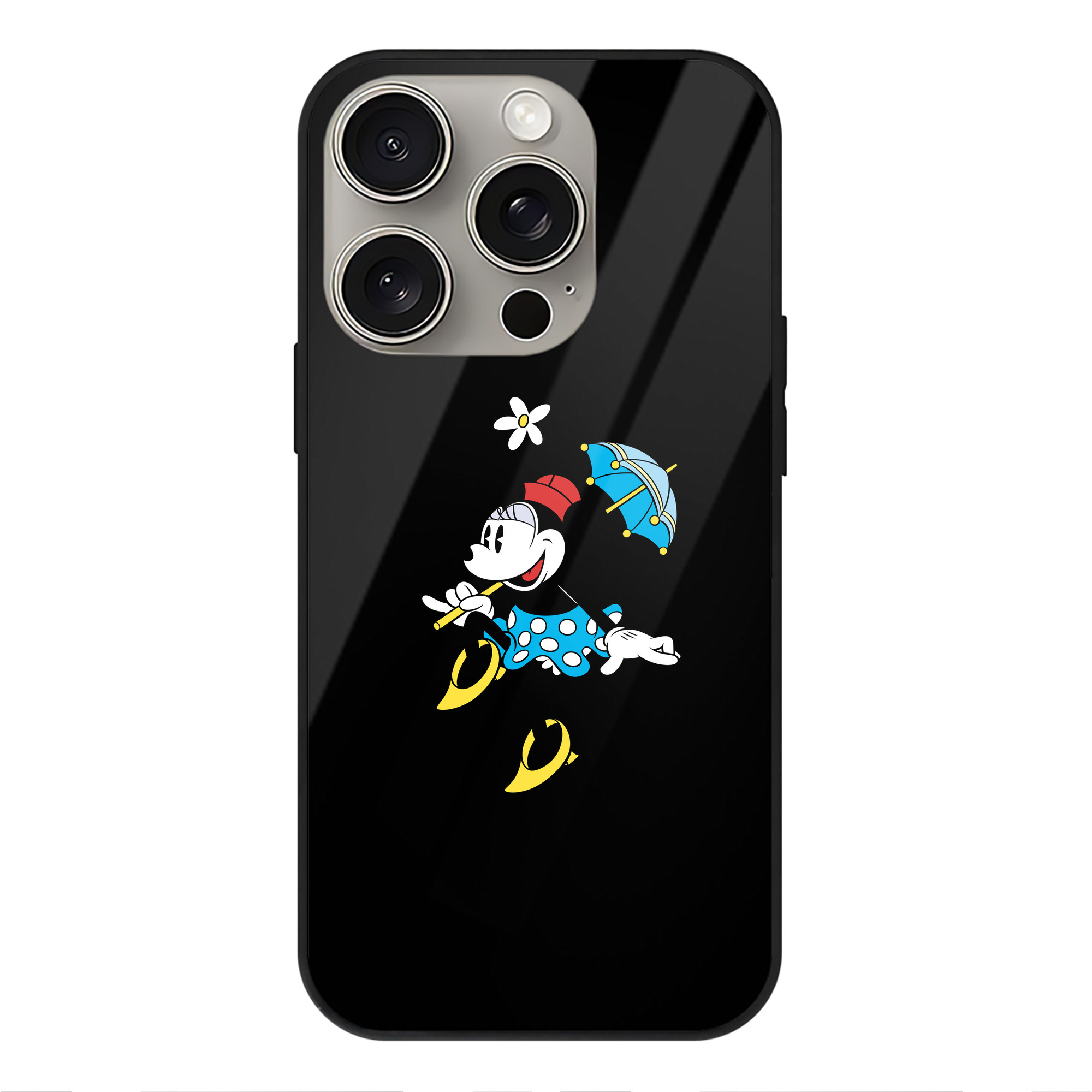（画像用） ミッキーマウス Mickey Mouse 【iPhone15Pro対応】スマホケース 耐衝撃＆黄変防止 背面ガラス
