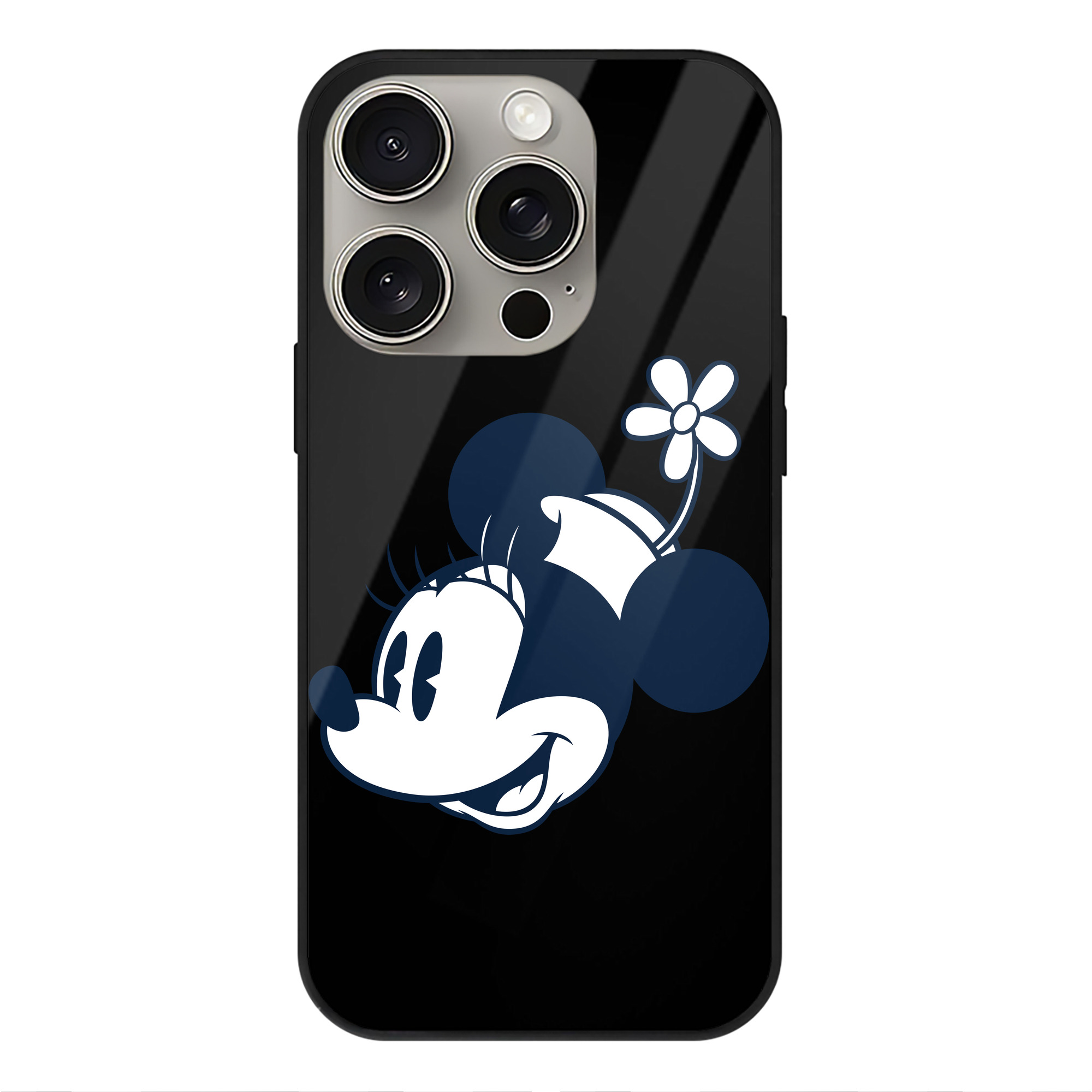 （画像用） ミッキーマウス Mickey Mouse 【iPhone15Pro対応】スマホケース 耐衝撃＆黄変防止 背面ガラス