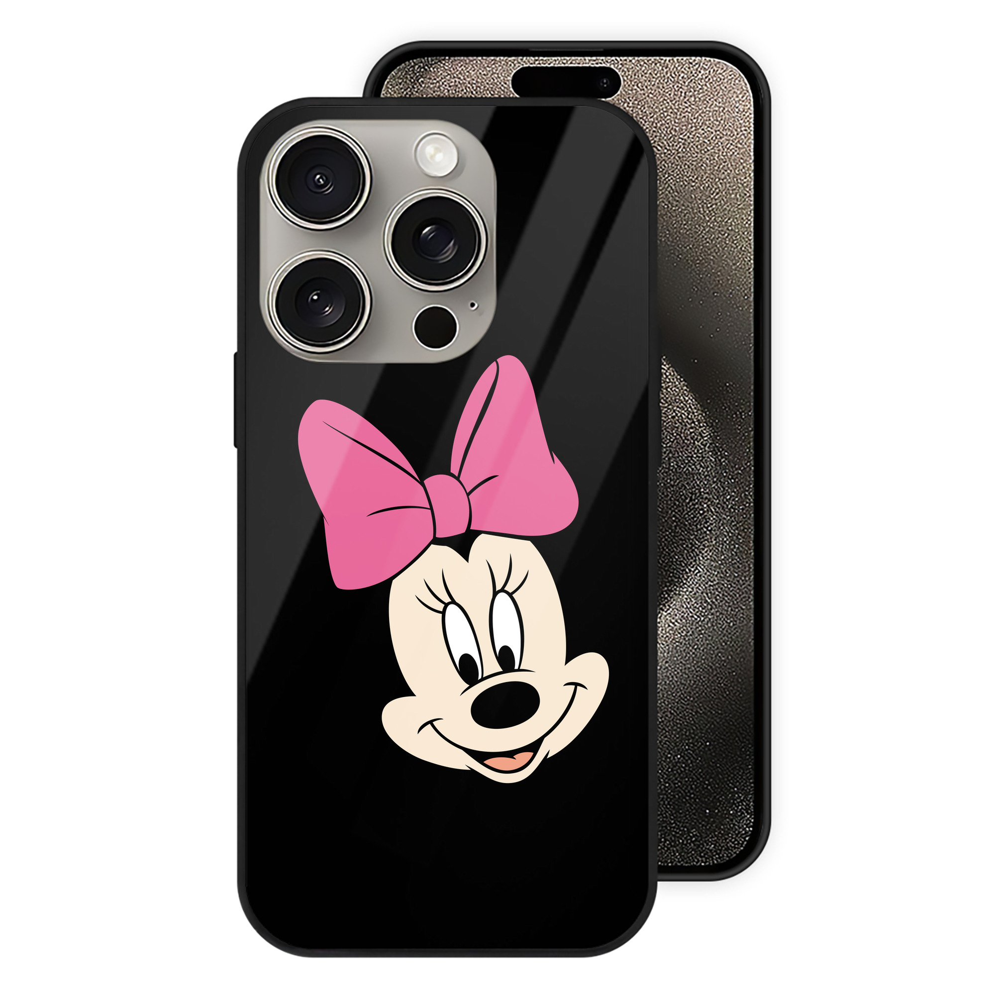 （画像用） ミッキーマウス Mickey Mouse 【iPhone15Pro対応】スマホケース 耐衝撃＆黄変防止 背面ガラス