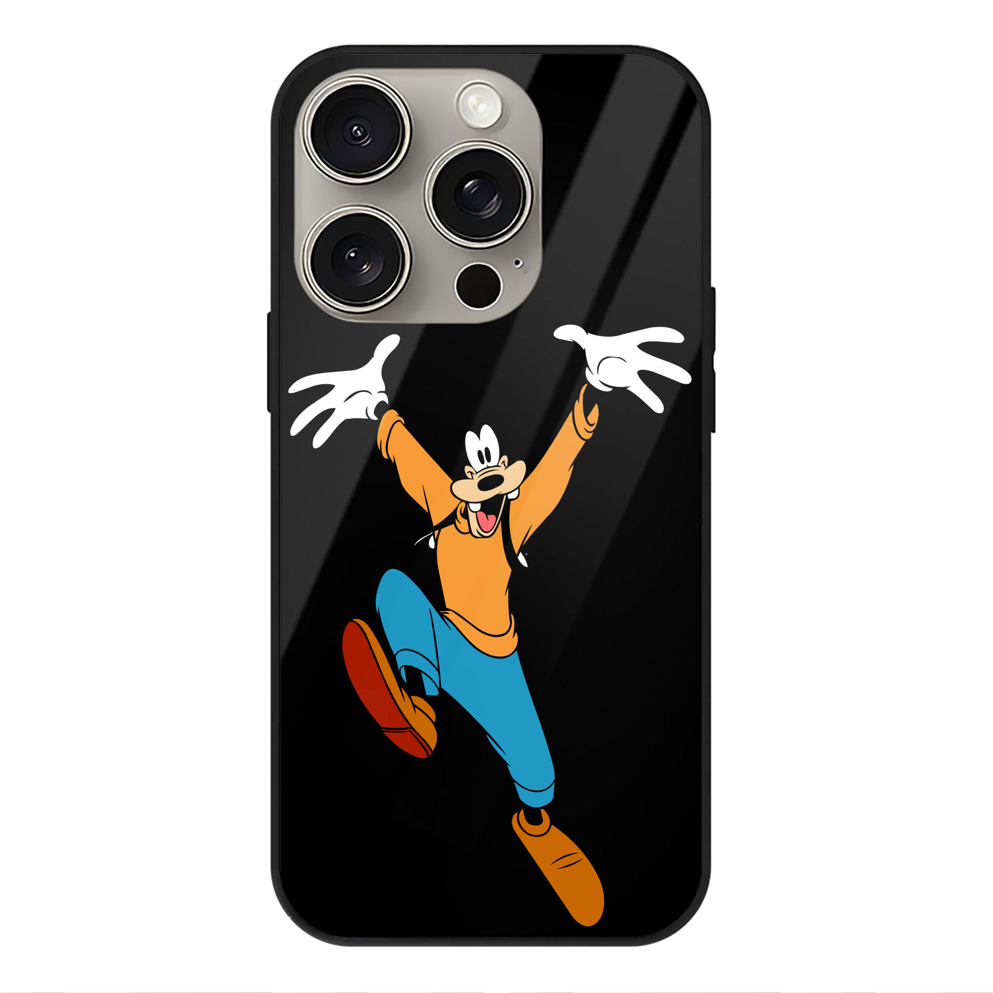 （画像用） ミッキーマウス Mickey Mouse 【iPhone15Pro対応】スマホケース 耐衝撃＆黄変防止 背面ガラス