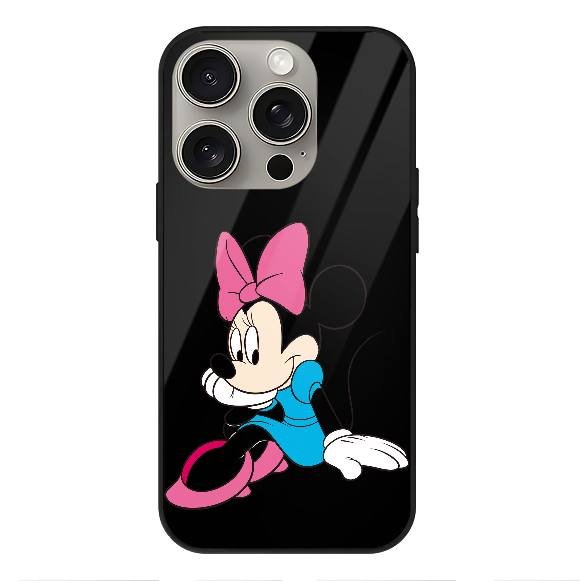 （画像用） ミッキーマウス Mickey Mouse 【iPhone15Pro対応】スマホケース 耐衝撃＆黄変防止 背面ガラス