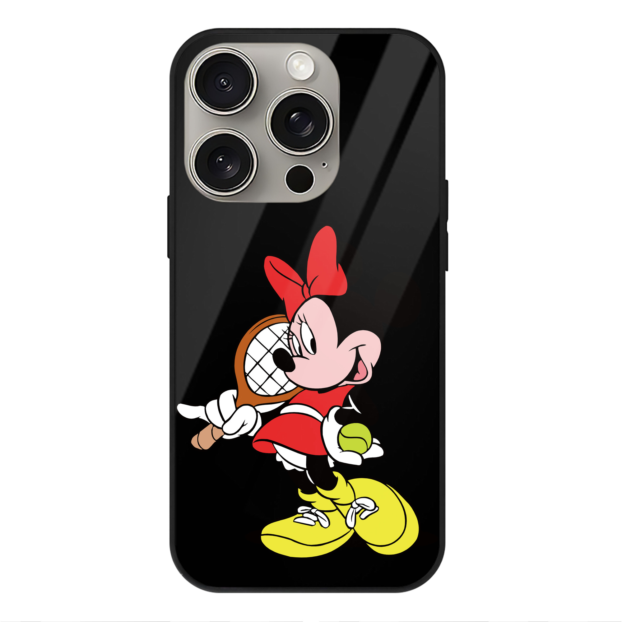 （画像用） ミッキーマウス Mickey Mouse 【iPhone15Pro対応】スマホケース 耐衝撃＆黄変防止 背面ガラス