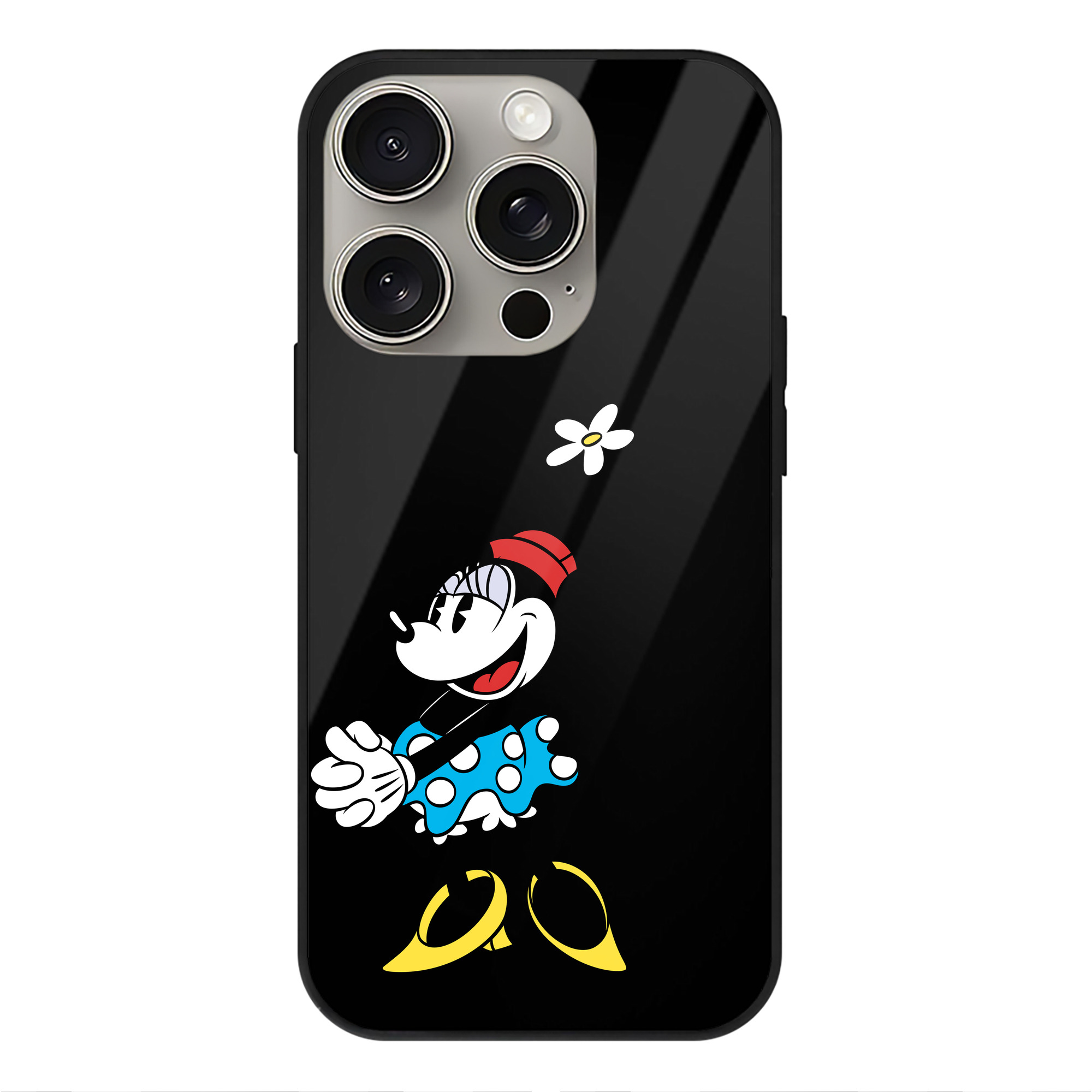（画像用） ミッキーマウス Mickey Mouse 【iPhone15Pro対応】スマホケース 耐衝撃＆黄変防止 背面ガラス