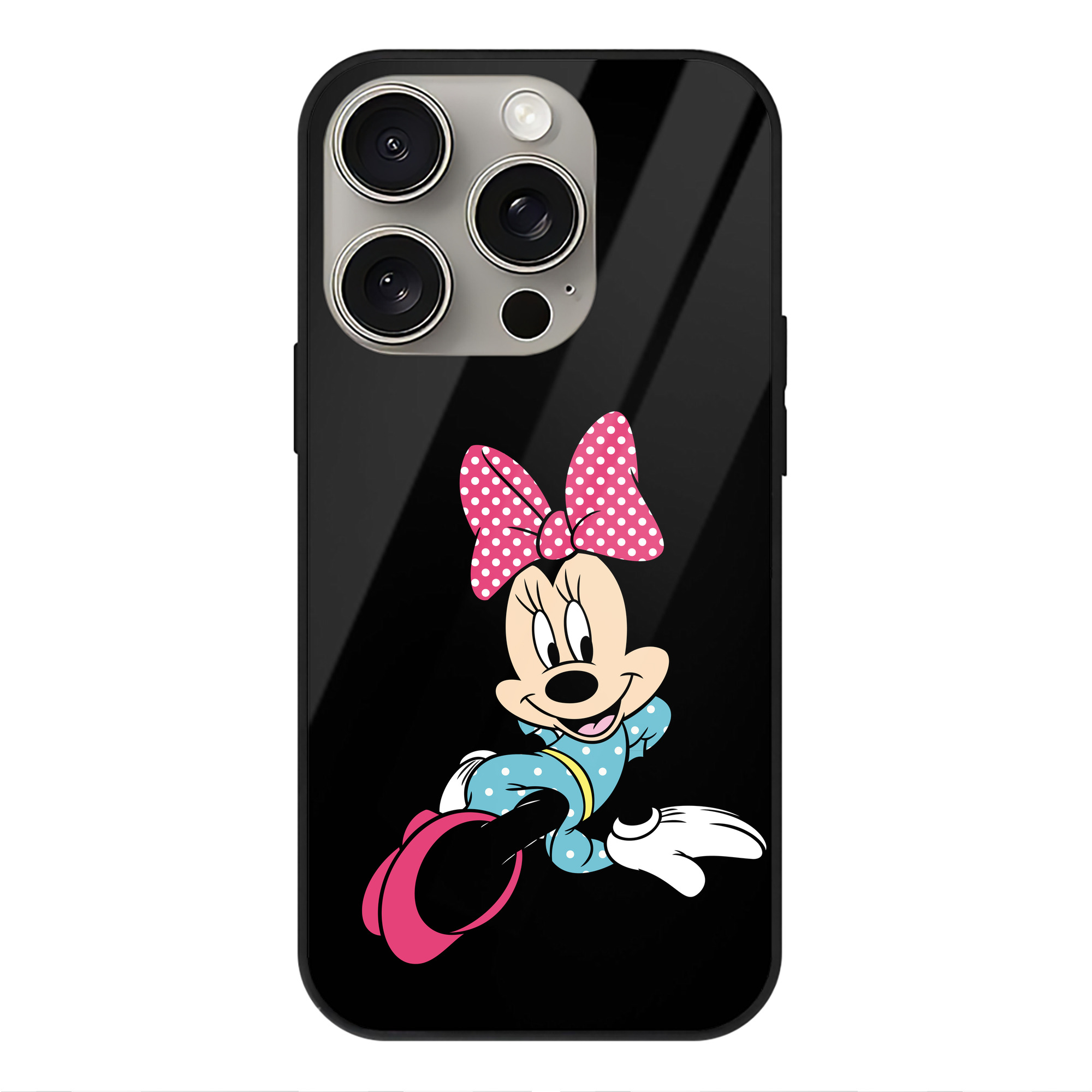 （画像用） ミッキーマウス Mickey Mouse 【iPhone15Pro対応】スマホケース 耐衝撃＆黄変防止 背面ガラス
