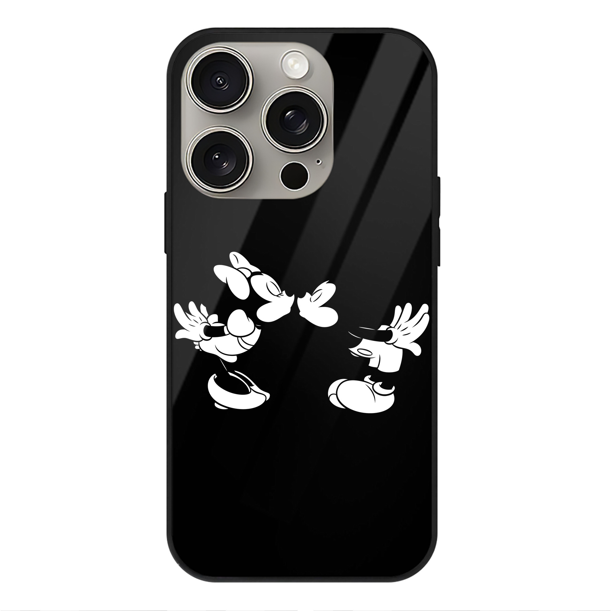 （画像用） ミッキーマウス Mickey Mouse 【iPhone15Pro対応】スマホケース 耐衝撃＆黄変防止 背面ガラス